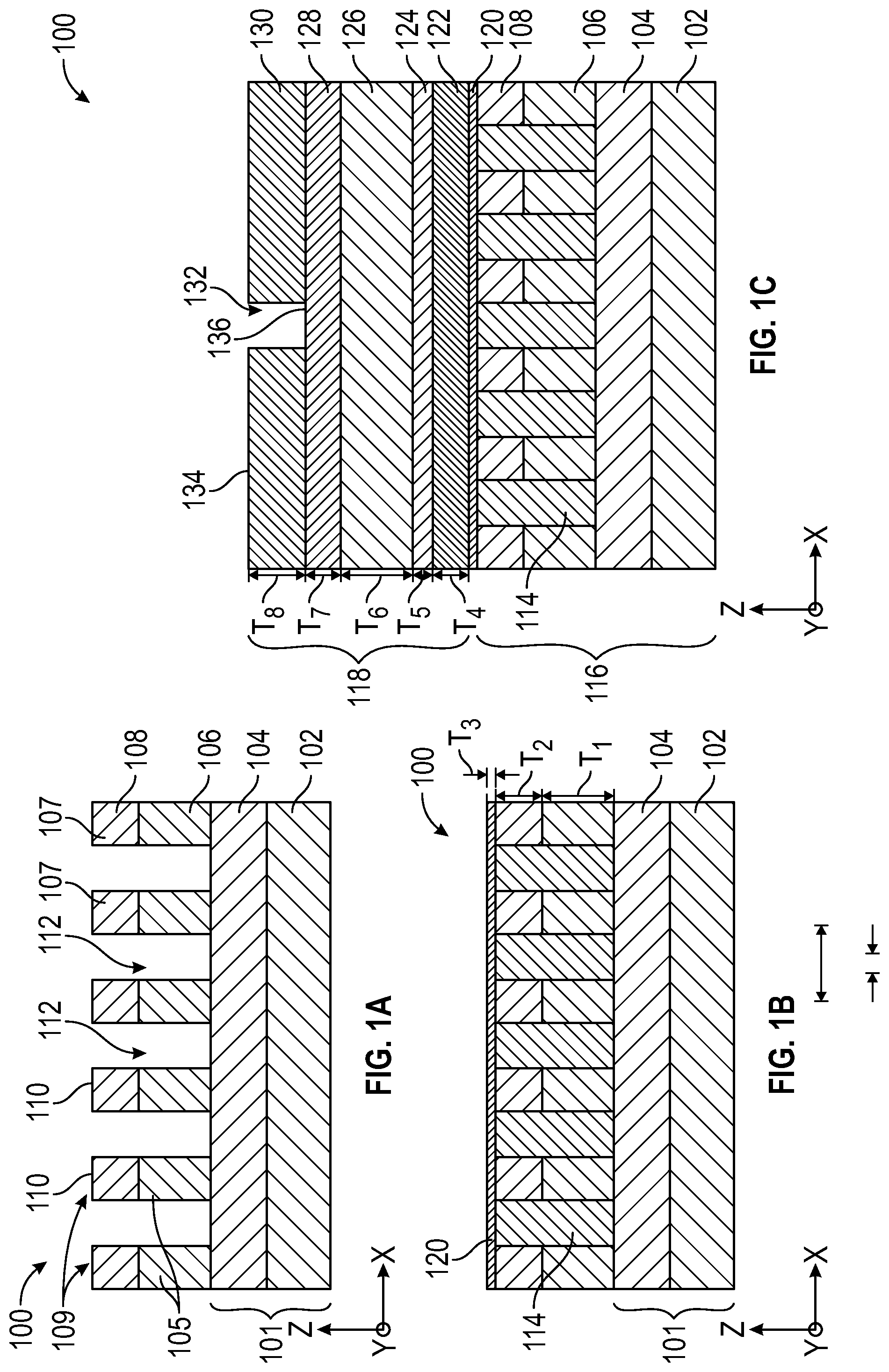 Patent US12327764 — Two-dimension self-aligned scheme with subtractive metal etch — Figure 1