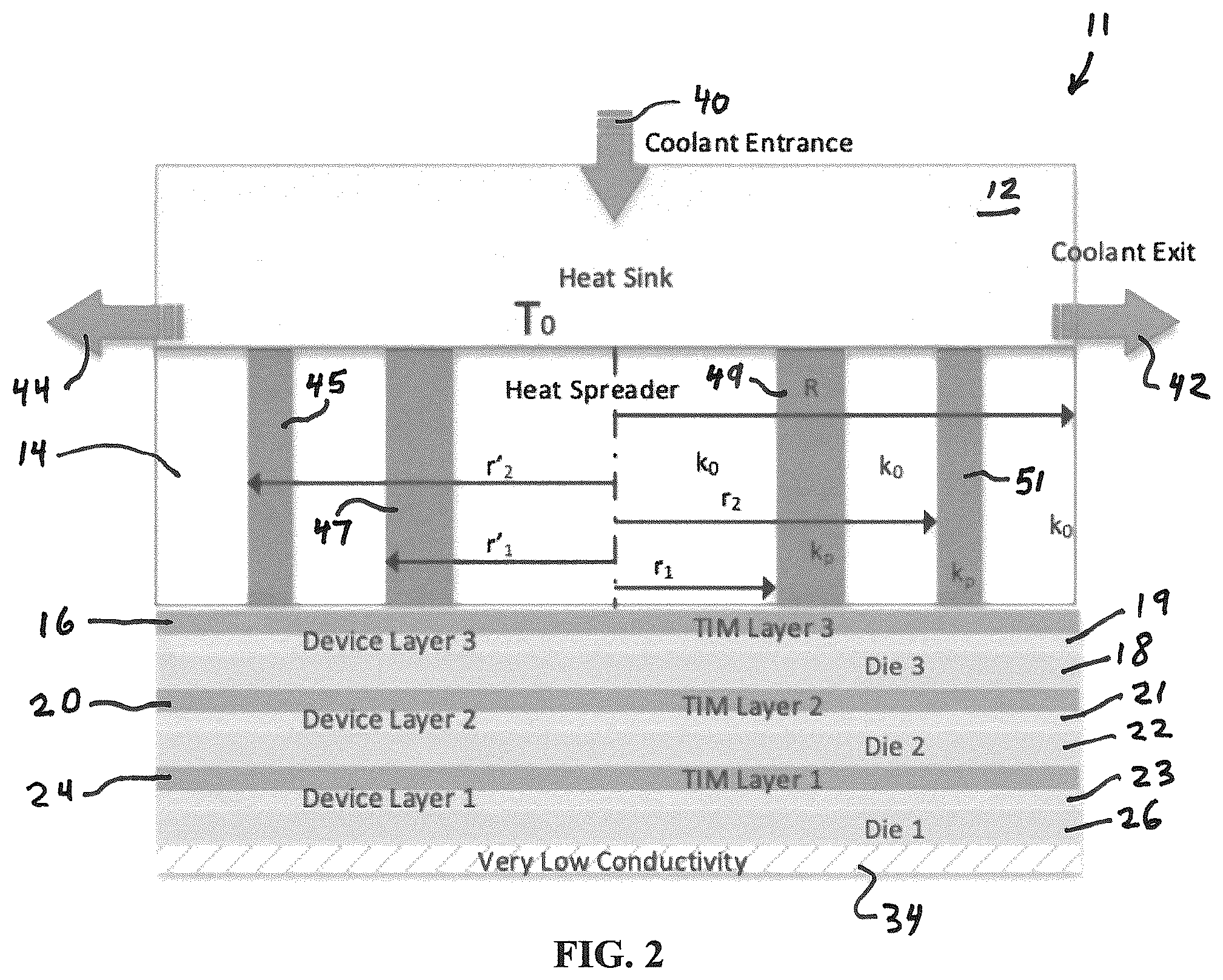 Patent US12327820 — Thermal management of three-dimensional integrated circuits — Figure 1