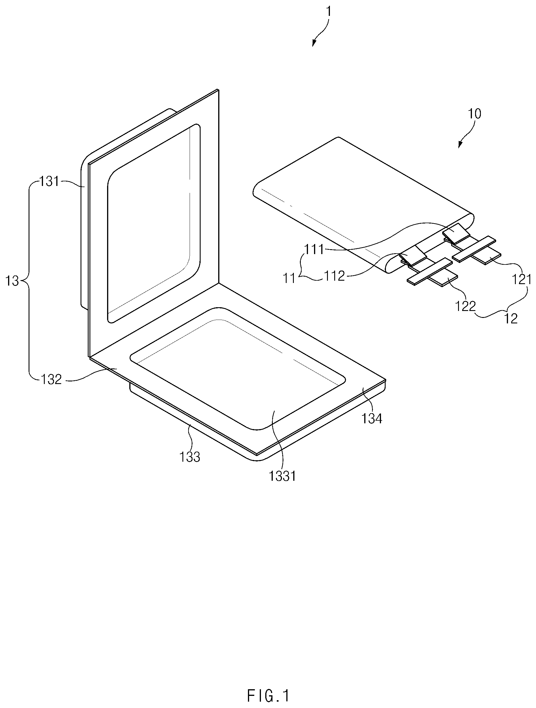 Patent US12327841 — Electrode assembly and method for manufacturing the same — Figure 1