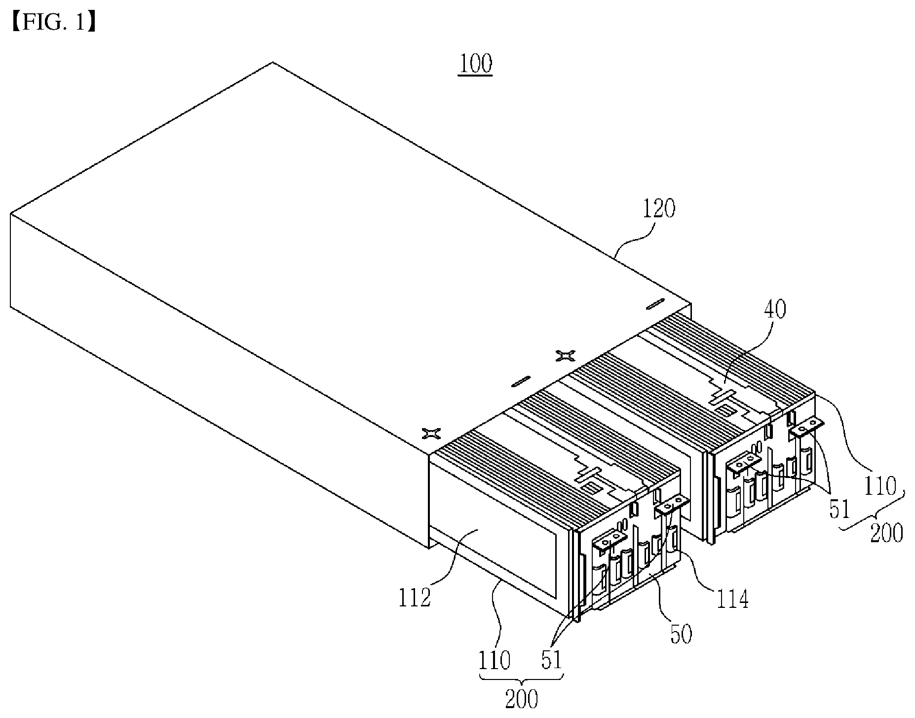 Patent US12327878 — Battery module — Figure 1