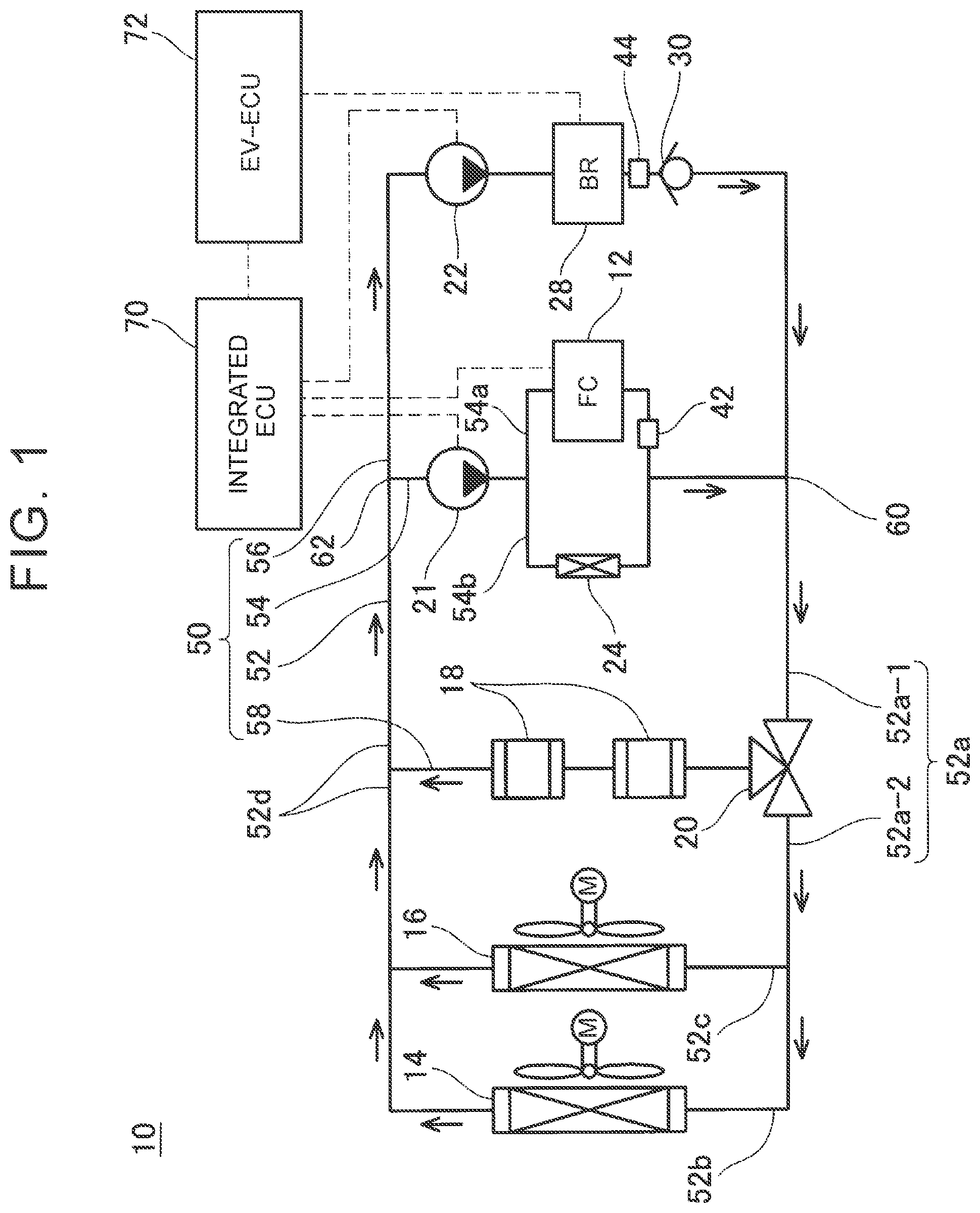 Patent US12327890 — Fuel cell cooling system — Figure 1