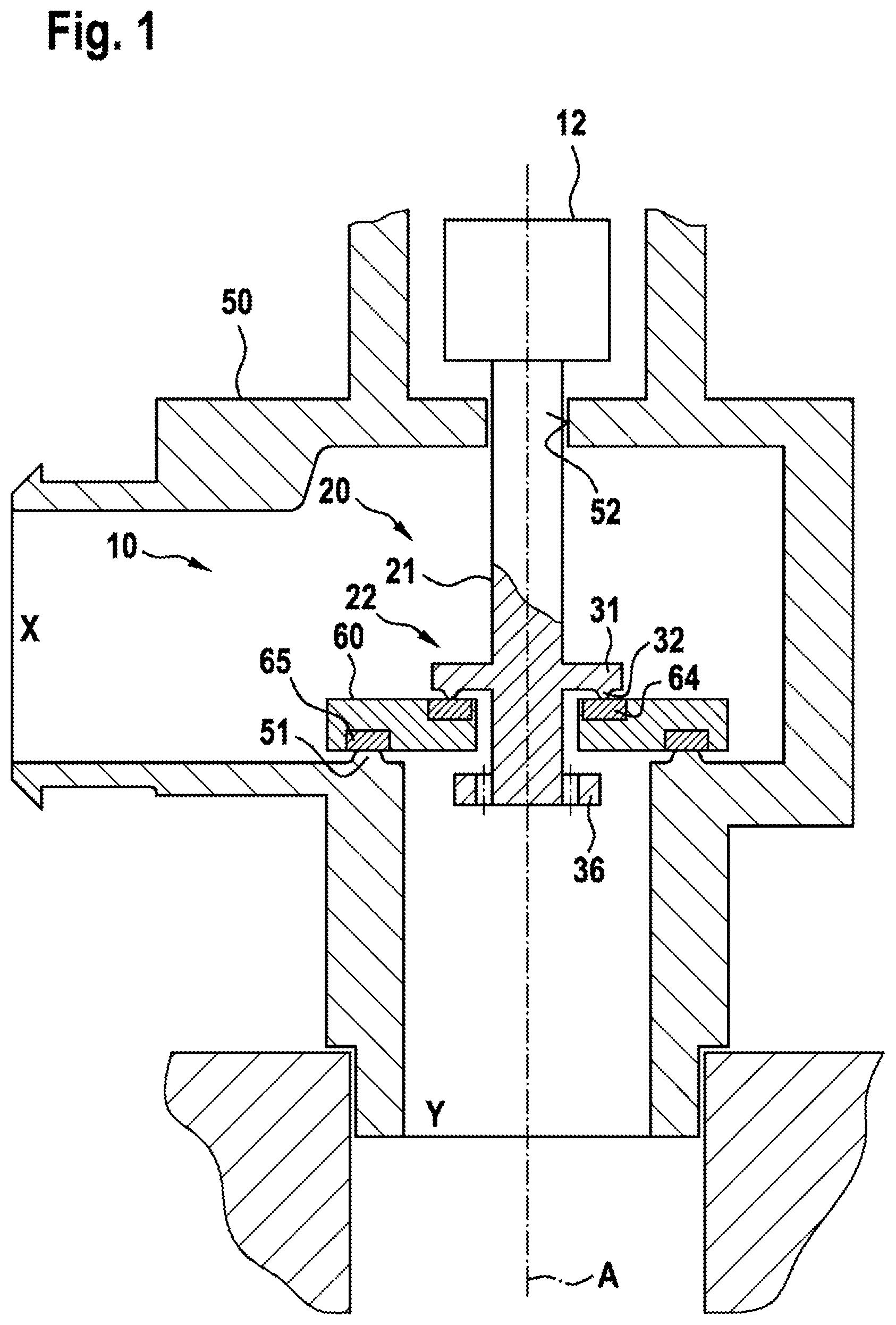 Patent US12327896 — Fuel cell system having a valve in a valve housing and a method for controlling a flow of a fluid — Figure 1