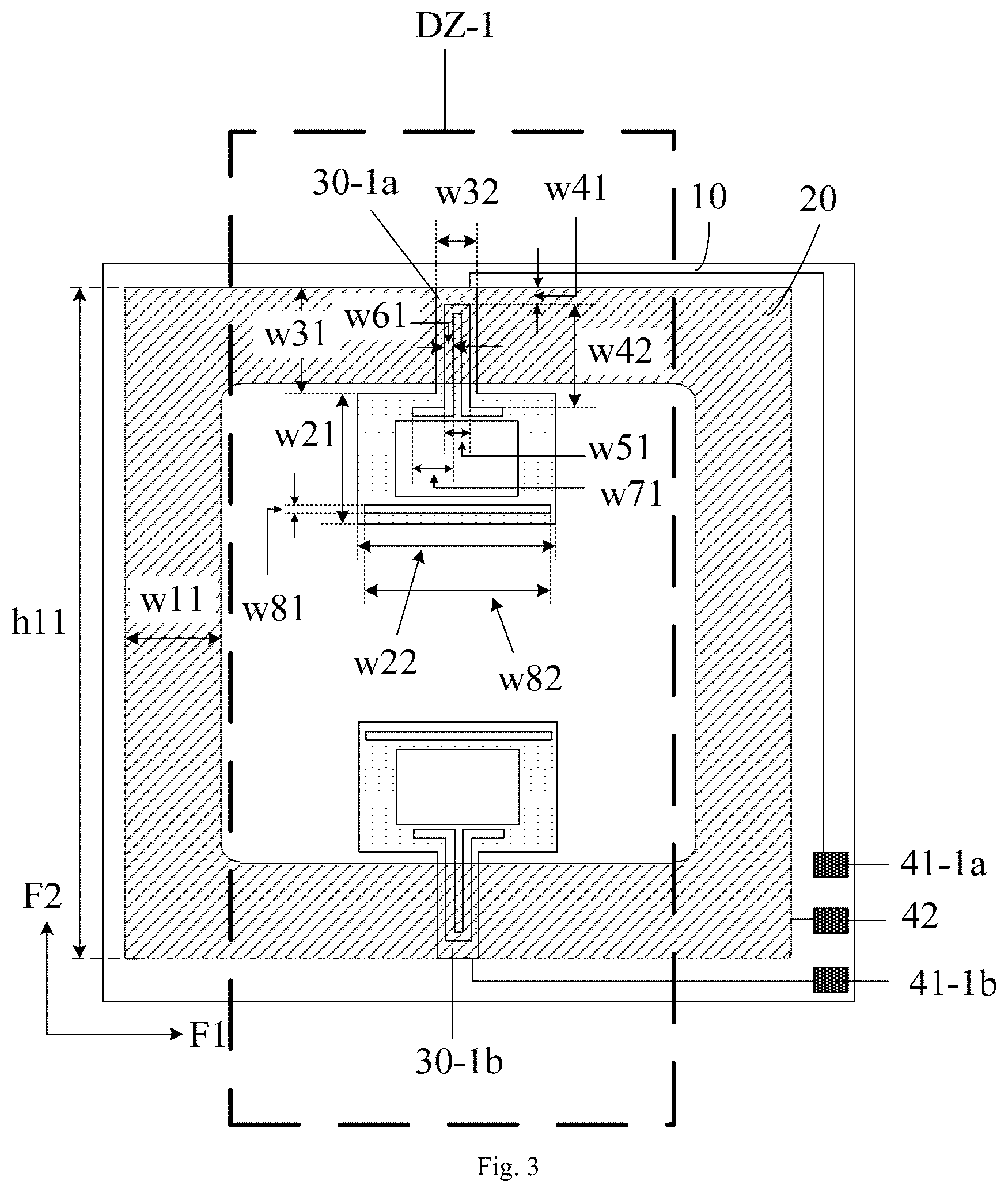 Patent US12327932 — Ultra wide band antenna structure and electronic device — Figure 1