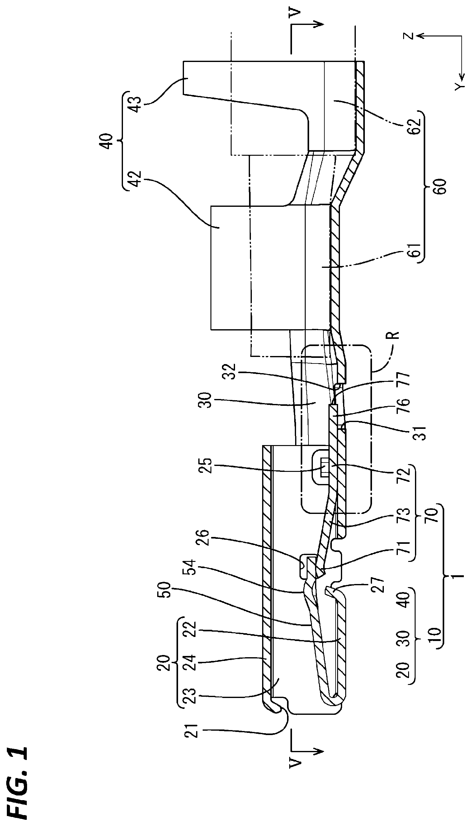 Patent US12327945 Figure 1 – Female terminal and female terminal manufacturing method