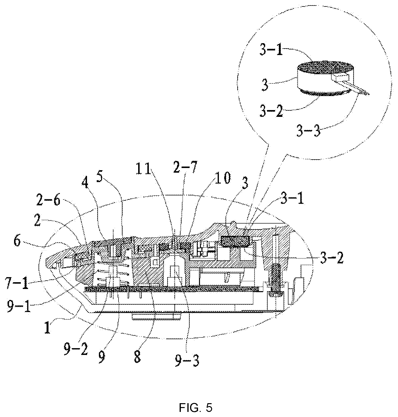 Patent US12327960 Figure 5 – Power supply socket with vibration touch keys