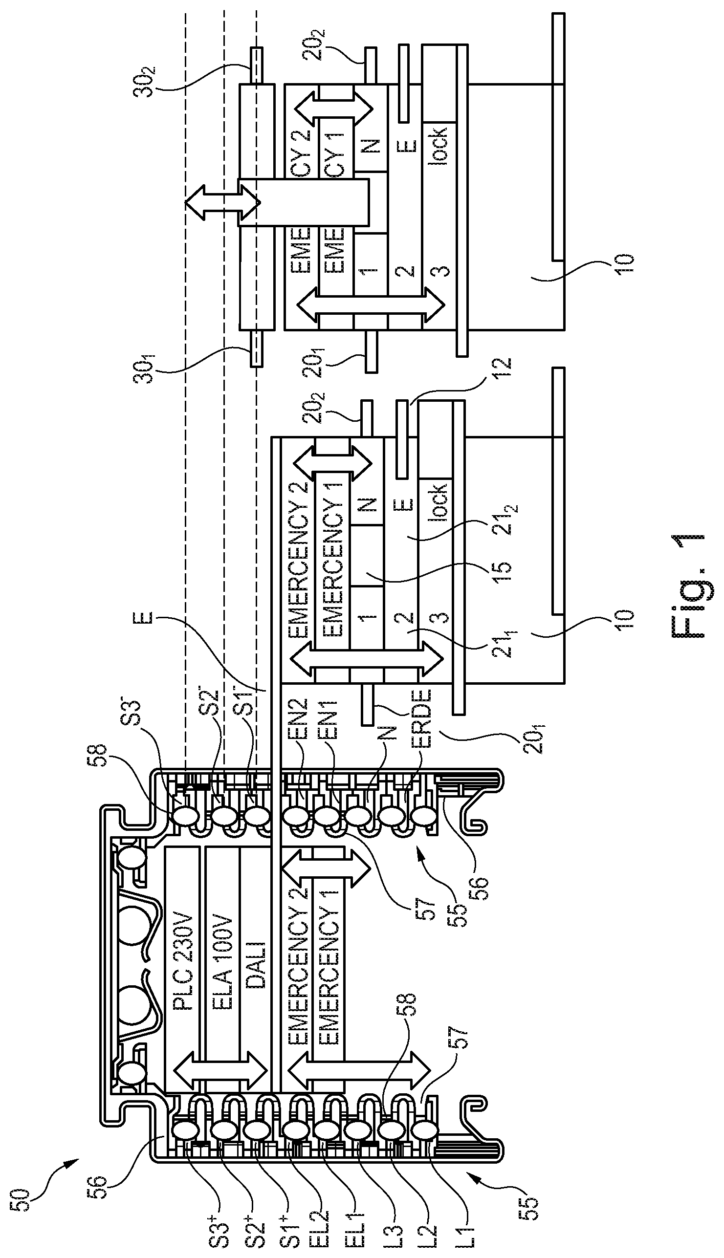 Patent US12327965 — Contacting element for connecting to a mounting rail — Figure 1