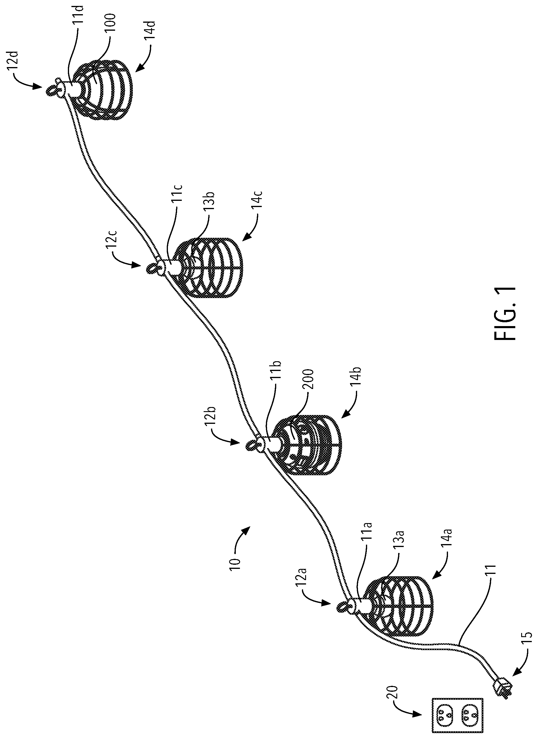 Patent US12327971 — Light bulb and power adapter combination having an Edison screw — Figure 1