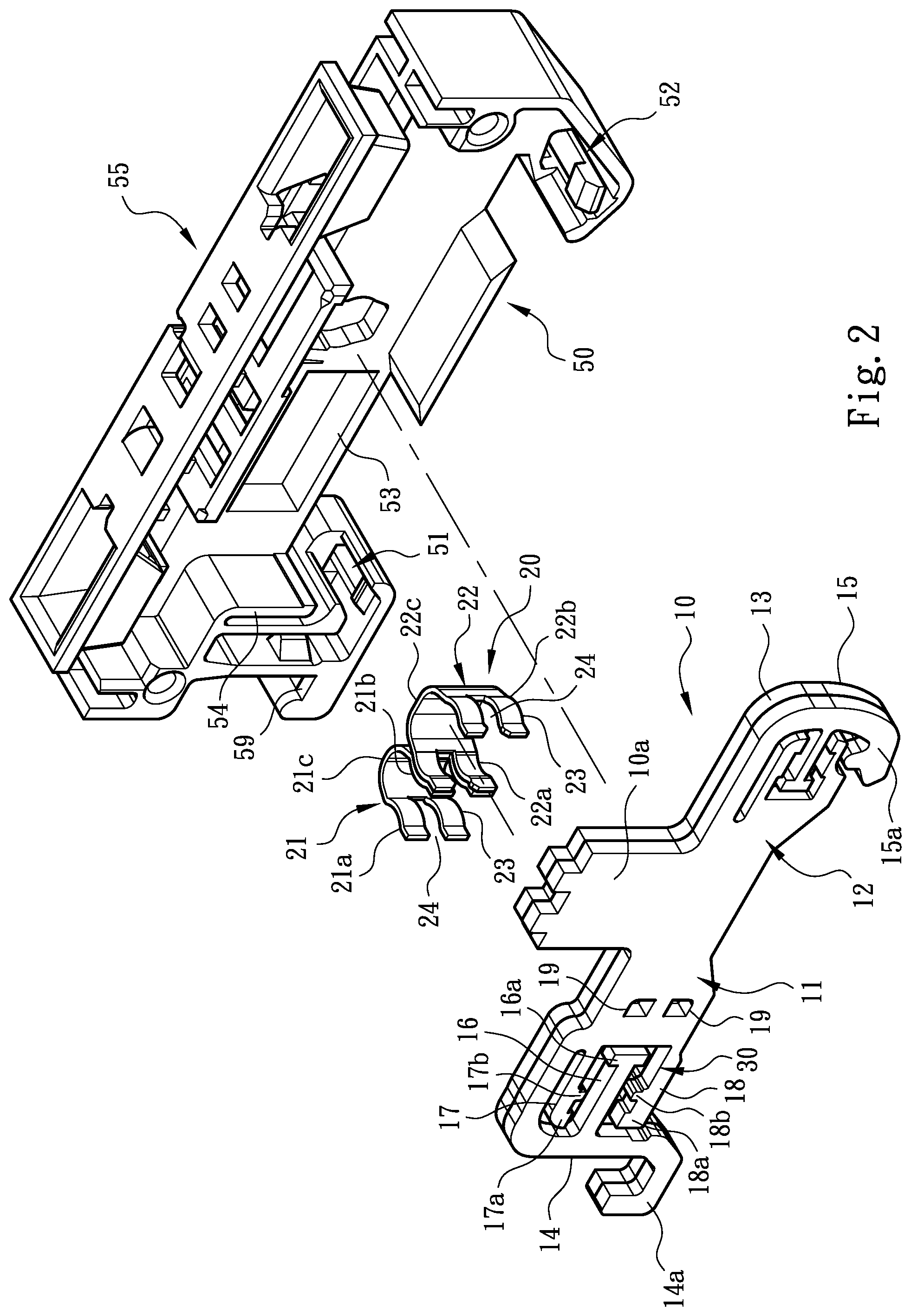 Patent US12327973 Figure 2 – Conductive component structure of rail-type terminal device