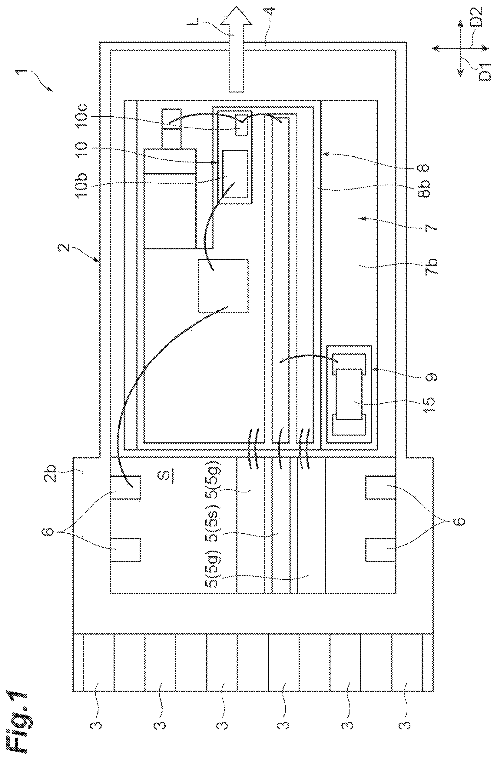 Patent US12327979 — Optical semiconductor module — Figure 1