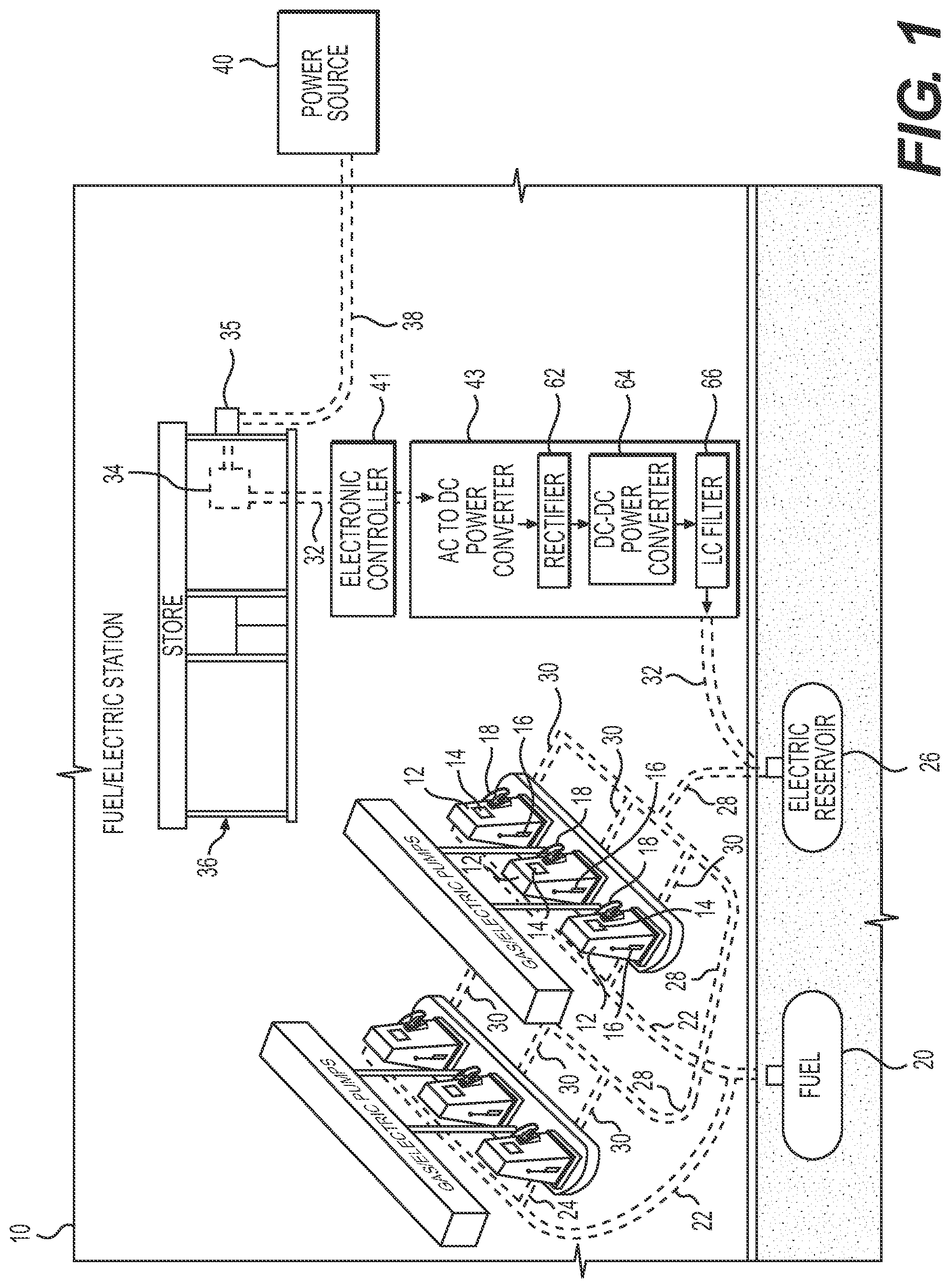 Patent US12328018 — Electric vehicle (EV) fast charge station and system — Figure 1