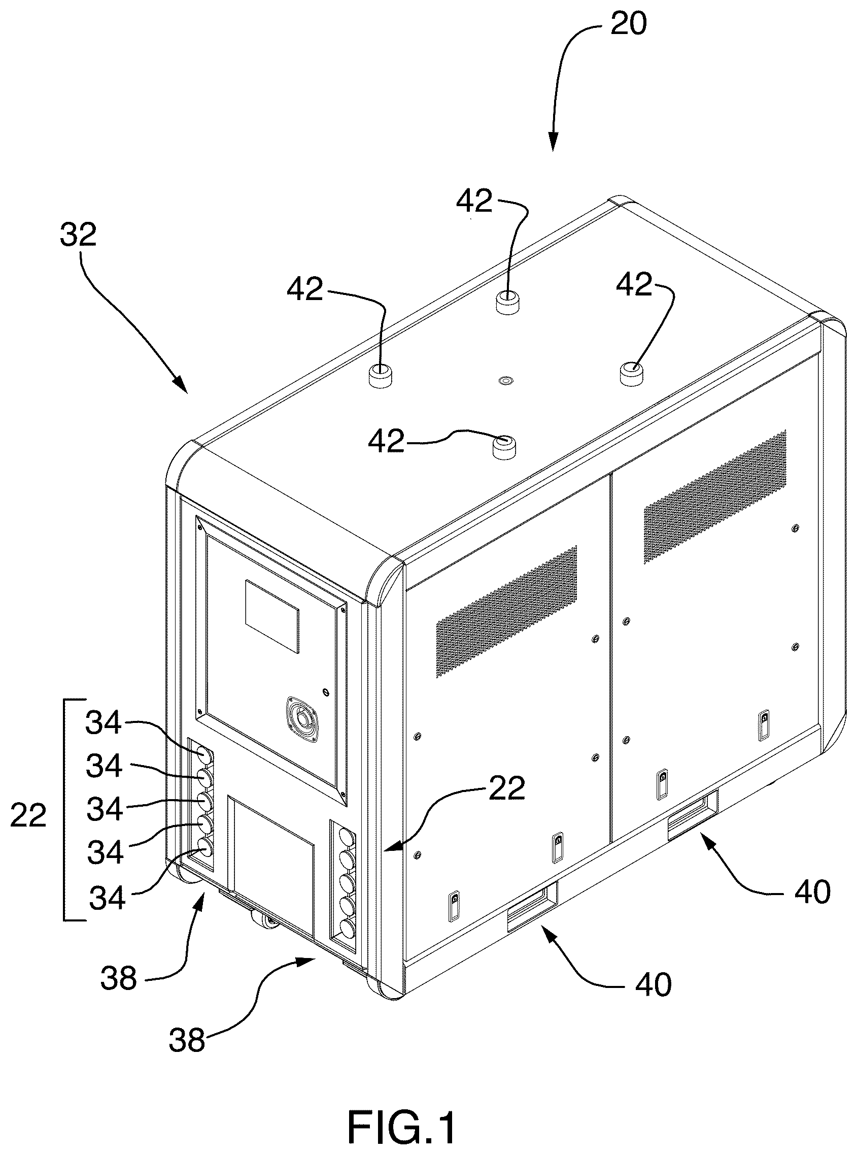 Patent US12328023 Figure 1 – Portable power source