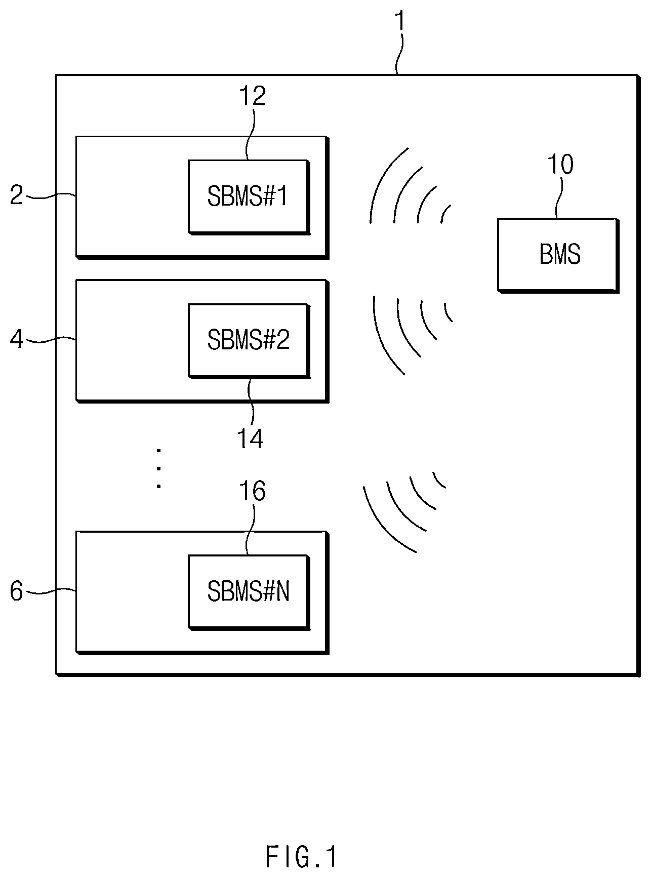 Patent US12328025 — Battery management system — Figure 1