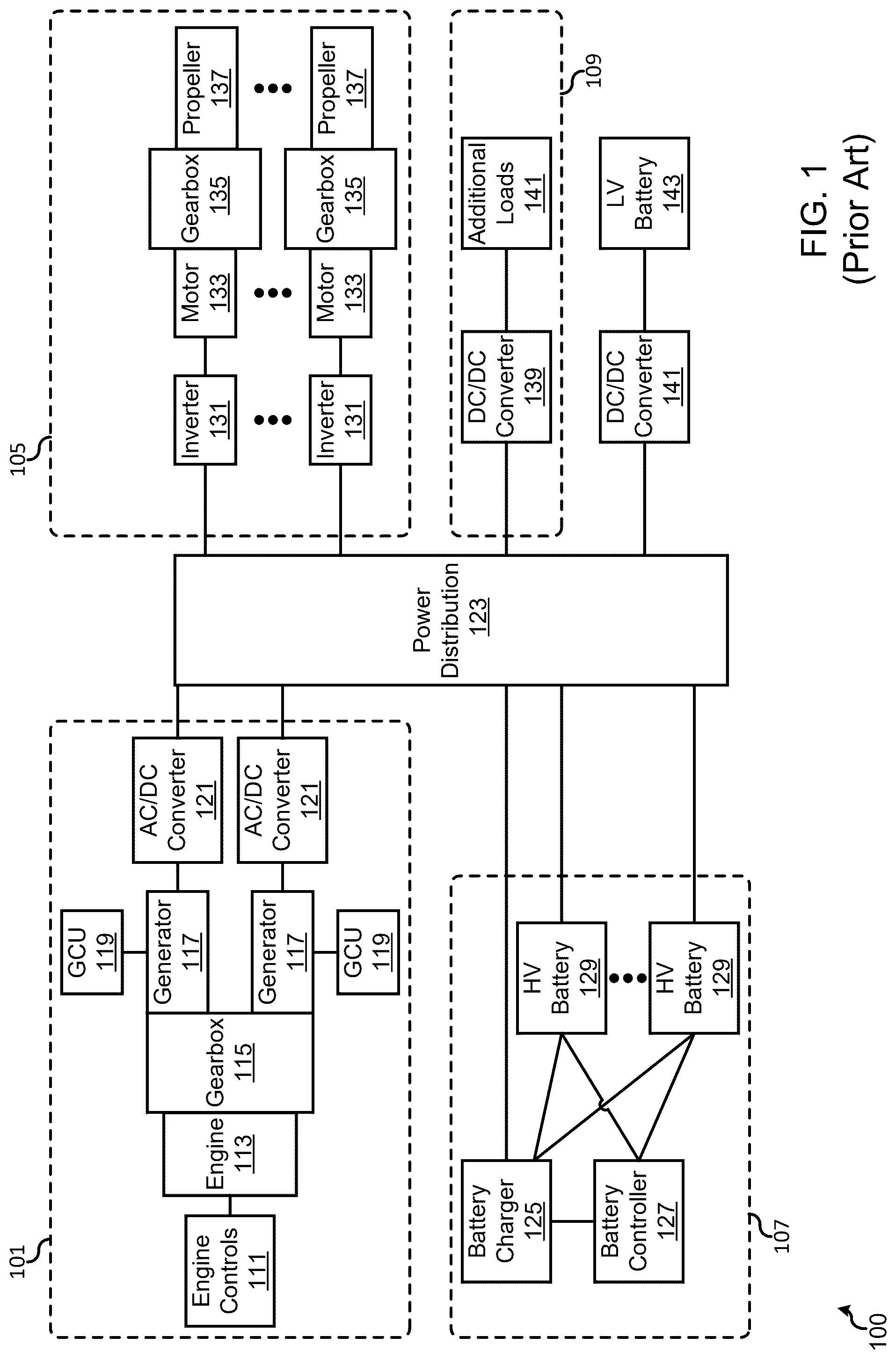 Patent US12328028 — Energy management of hybrid electrical systems — Figure 1