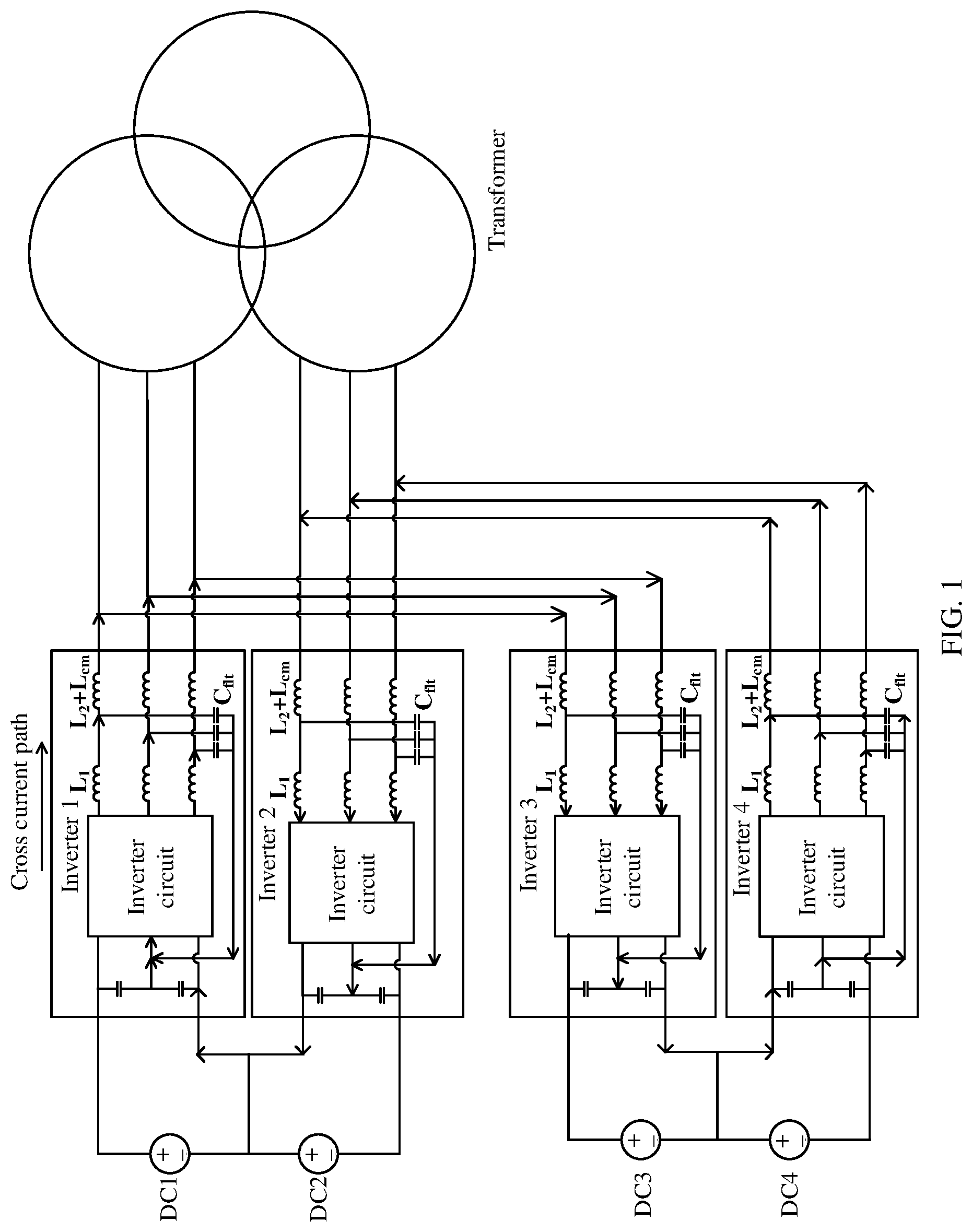 Patent US12328061 — Method and apparatus for suppressing cross current in inverter parallel system — Figure 1