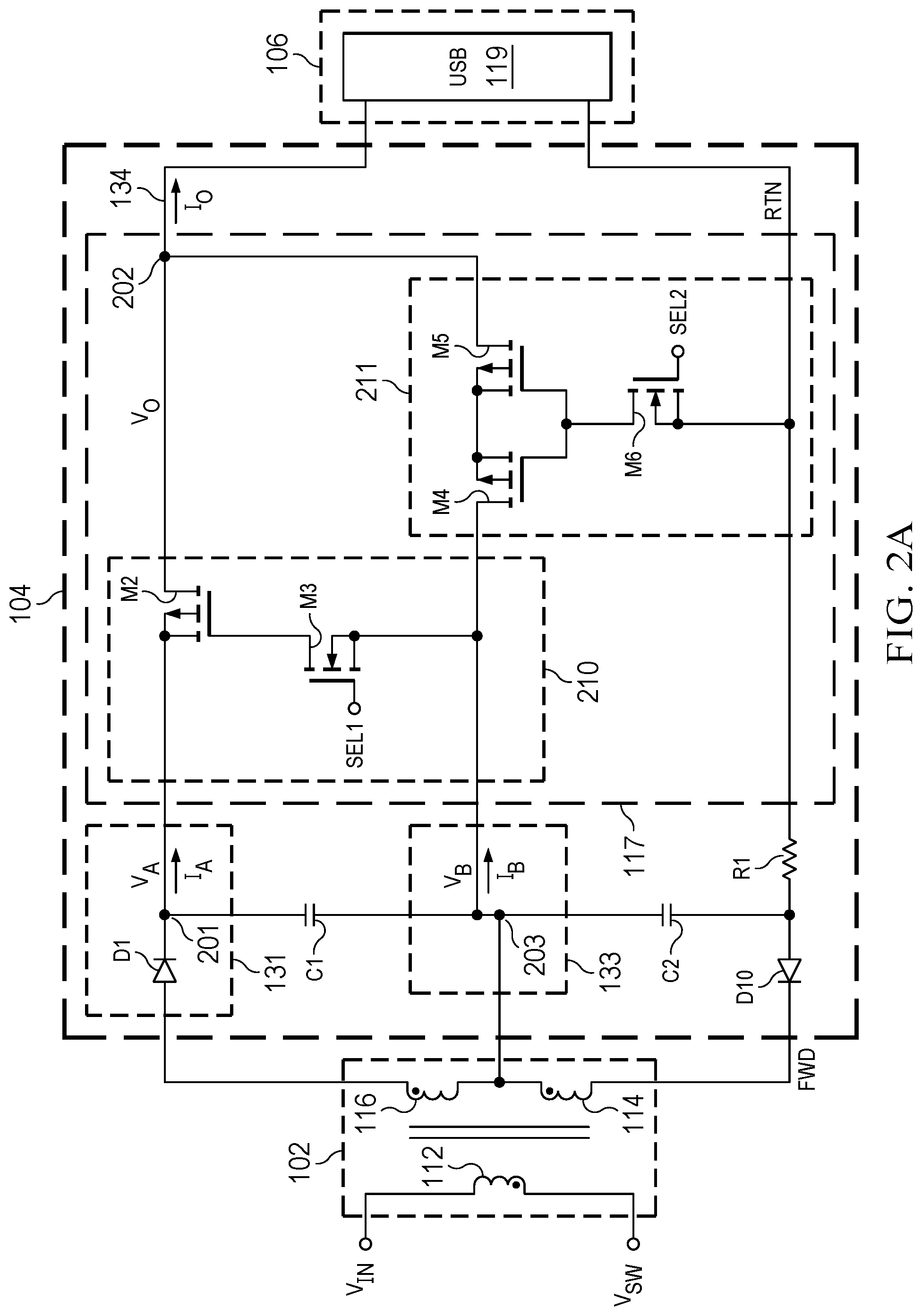 Patent US12328075 Figure 9 – Switch mode power converter with selectable power paths