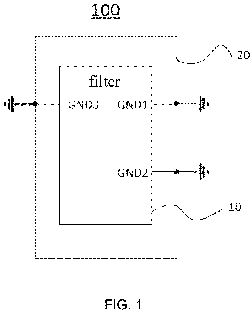 Patent US12328109 Figure 1 – Filter circuit and electronic device