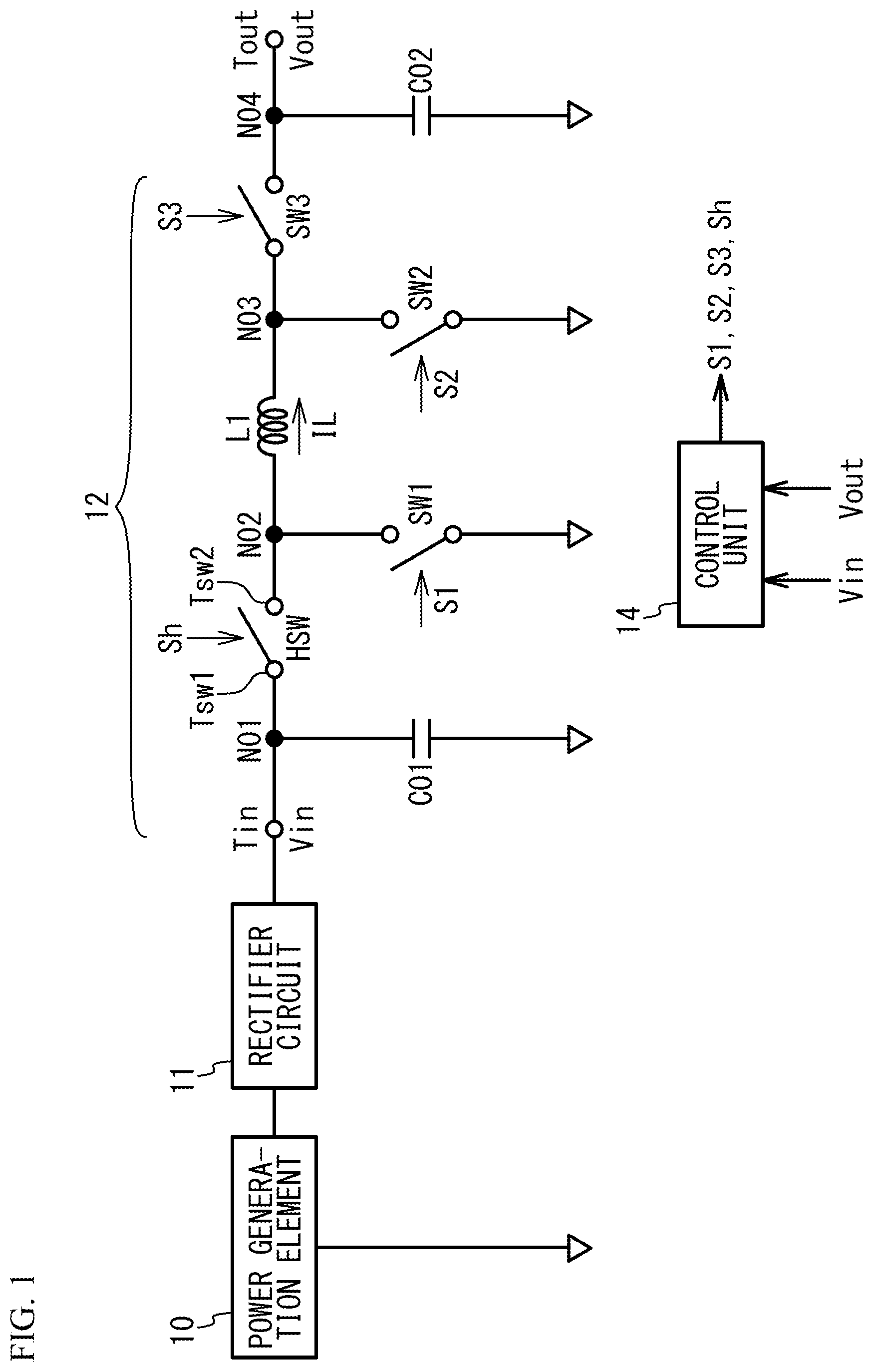 Patent US12328115 — Switching circuit and power supply circuit — Figure 1