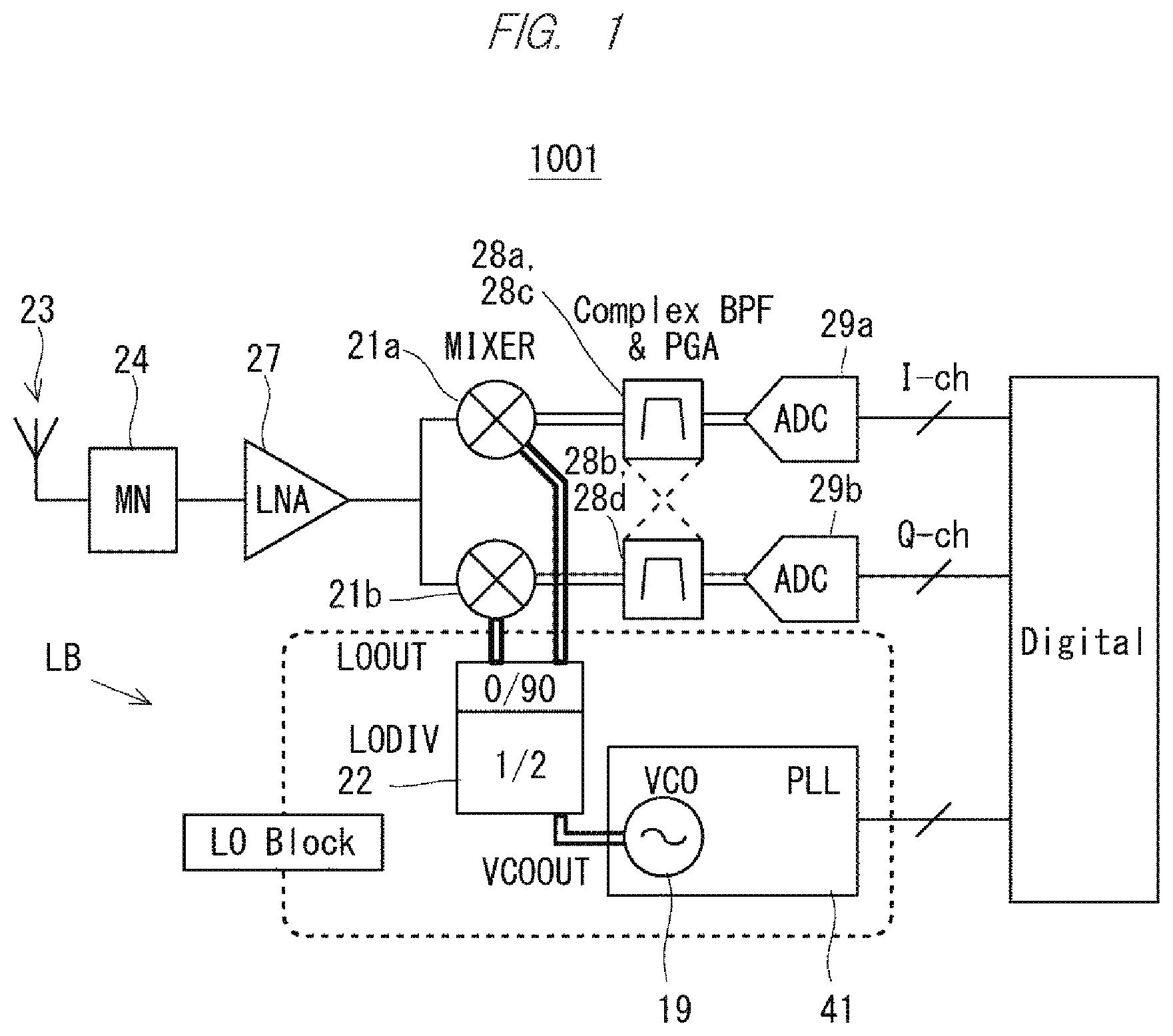 Patent US12328133 — High-frequency signal processing circuitry and wireless communication device — Figure 1