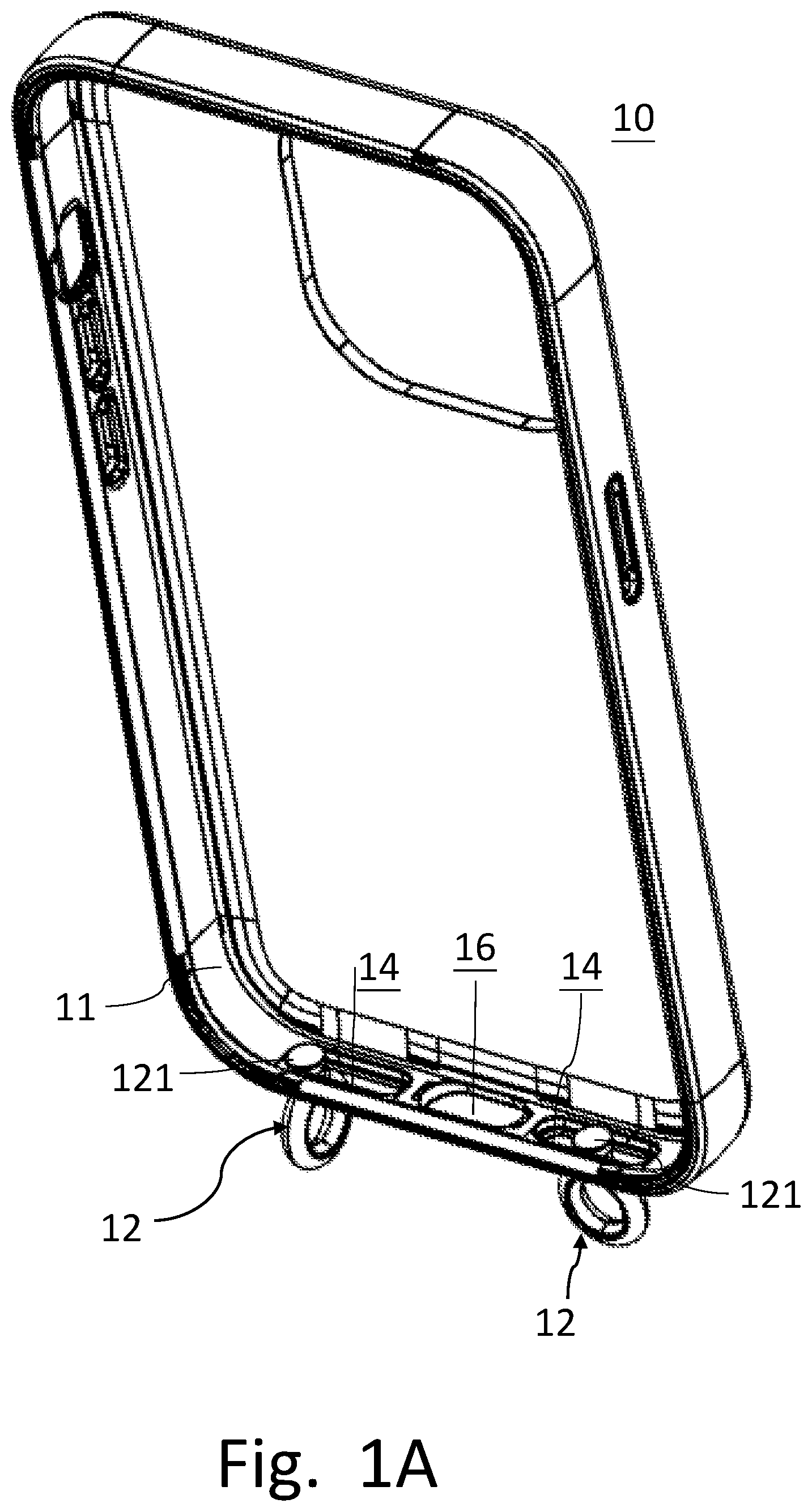 Patent US12328136 Figure 1 – Connectors and protective case of a hand-held device having same