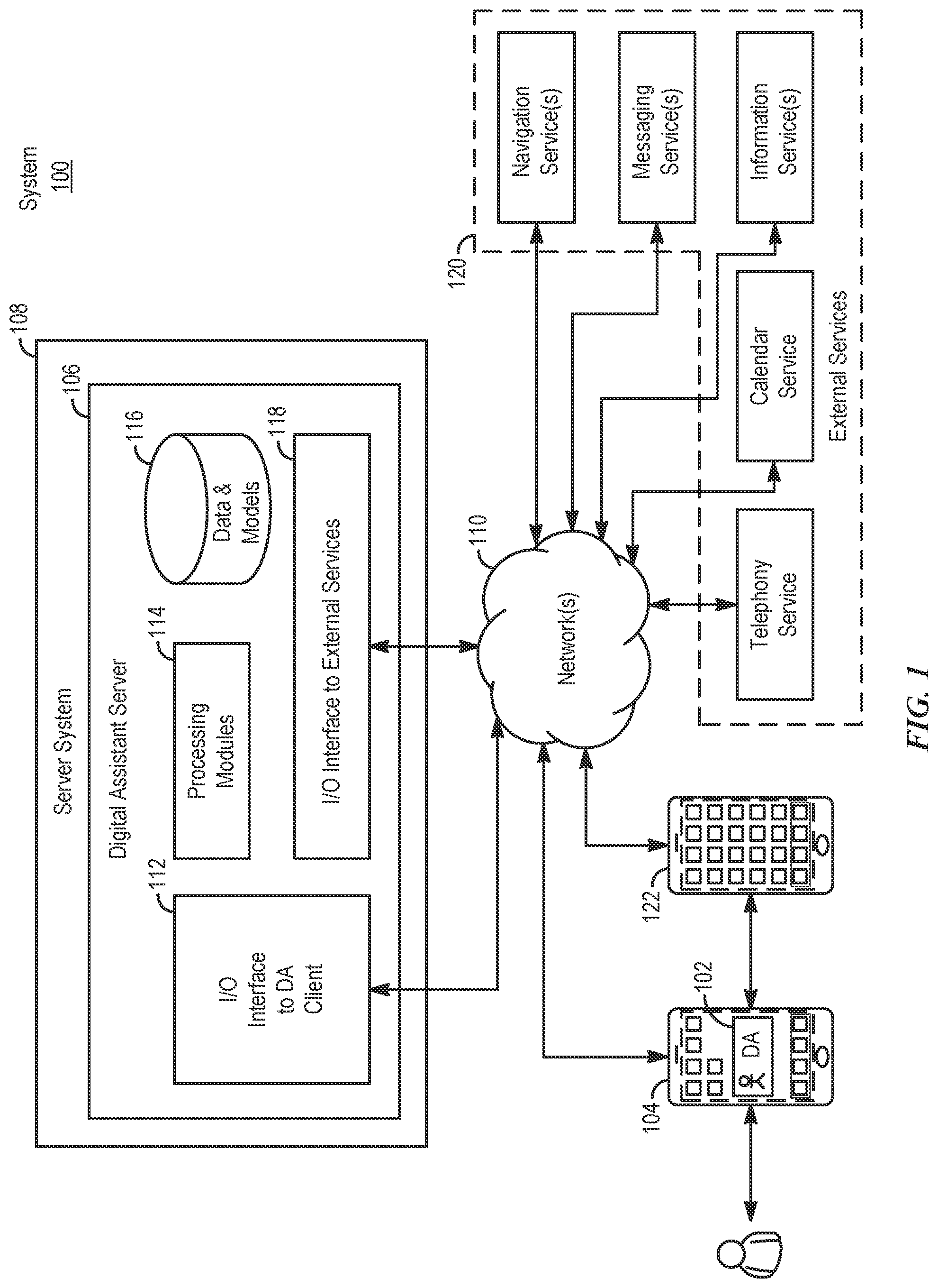 Patent US12328181 — Methods and systems for language processing with radio devices — Figure 1