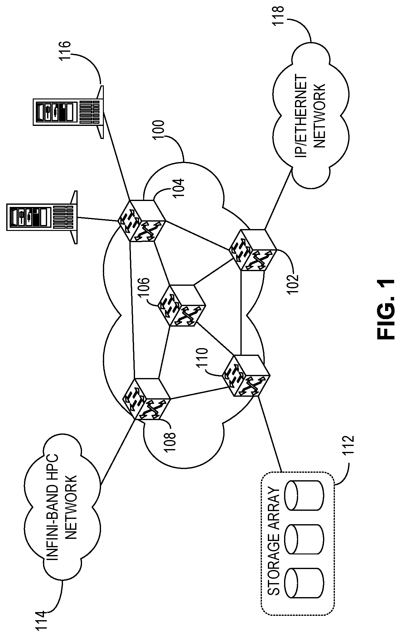 Patent US12328252 — System and method for facilitating efficient address translation in a network interface controller (NIC) — Figure 1