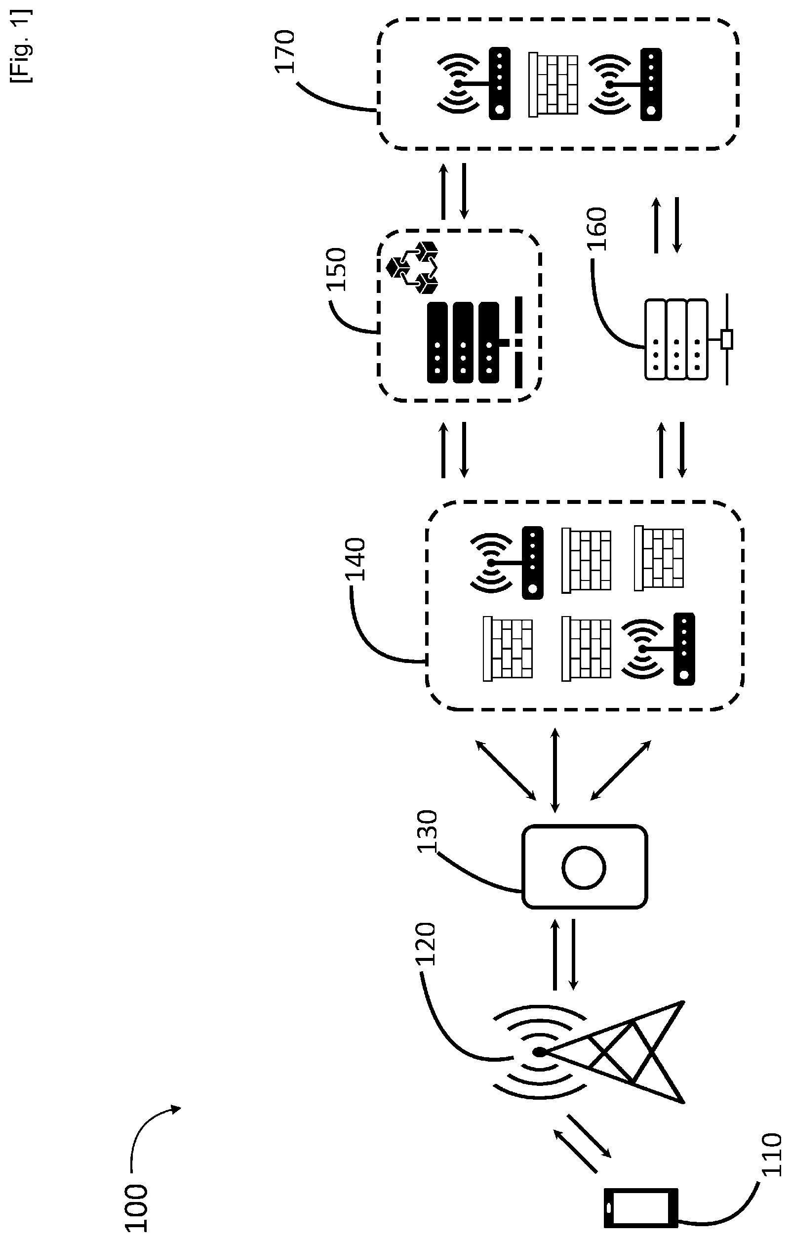 Patent US12328299 — System, method and non-transitory computer readable medium for an internet-enabled network radio node — Figure 1