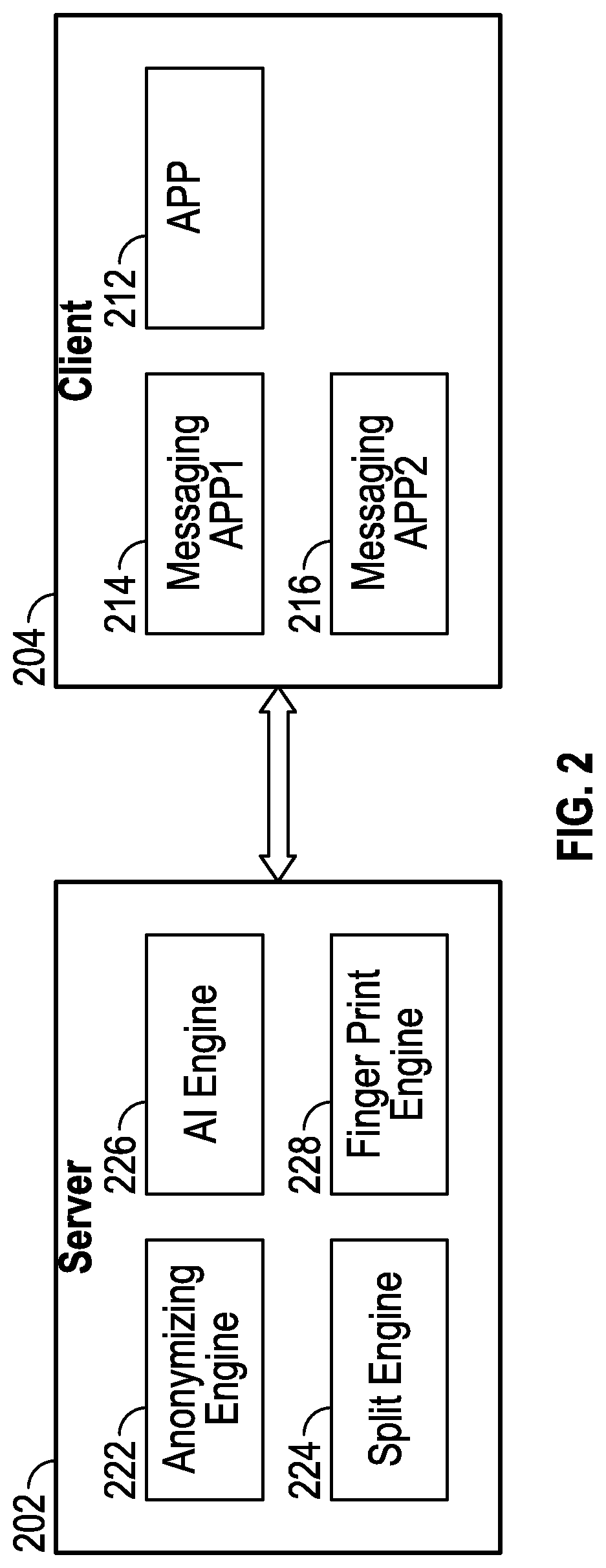 Patent US12328311 Figure 2 – Computer-based systems involving enhanced one-time passcode (OTP) messaging and methods of use thereof