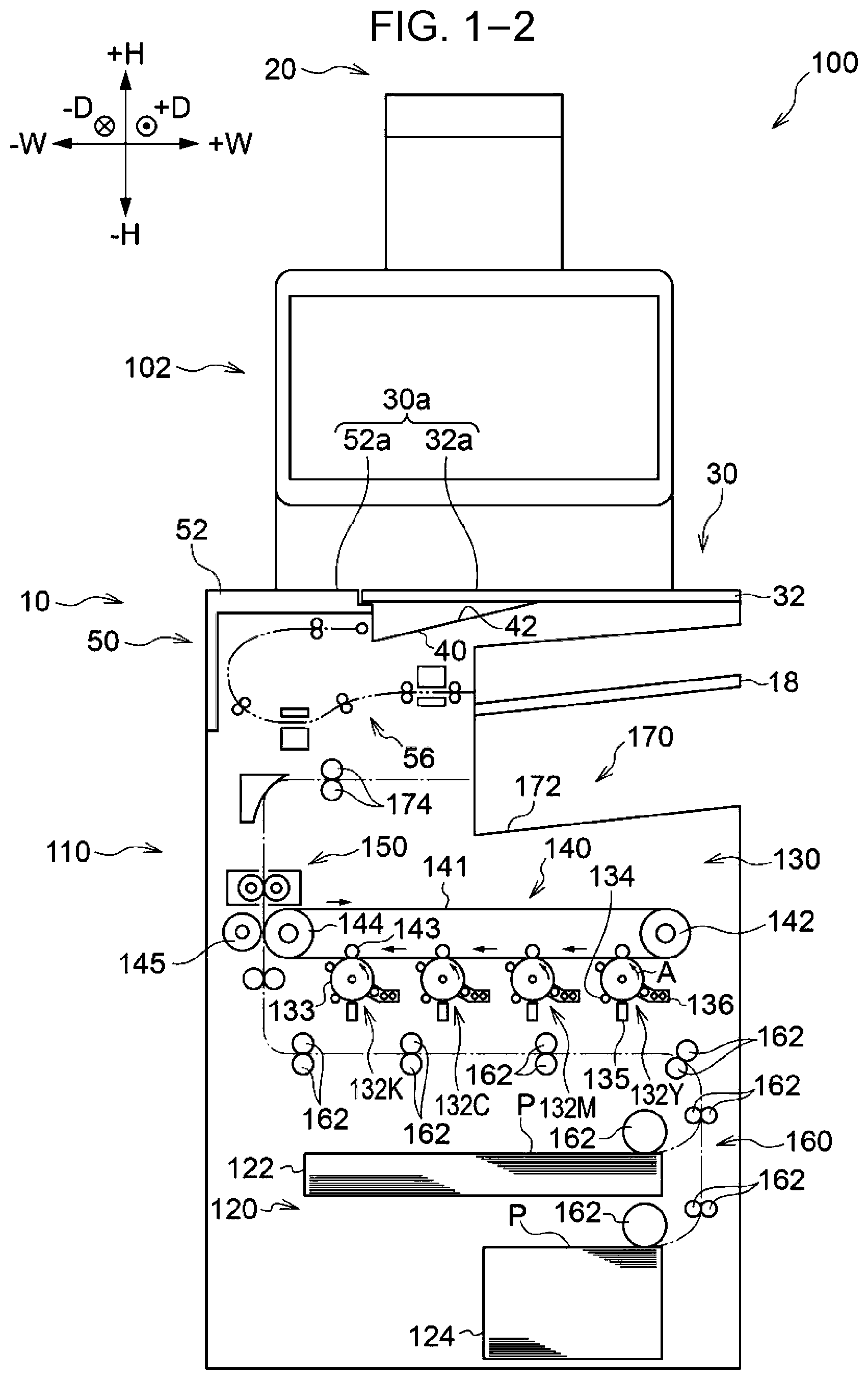Patent US12328420 Figure 2 – Document reading device and image forming apparatus