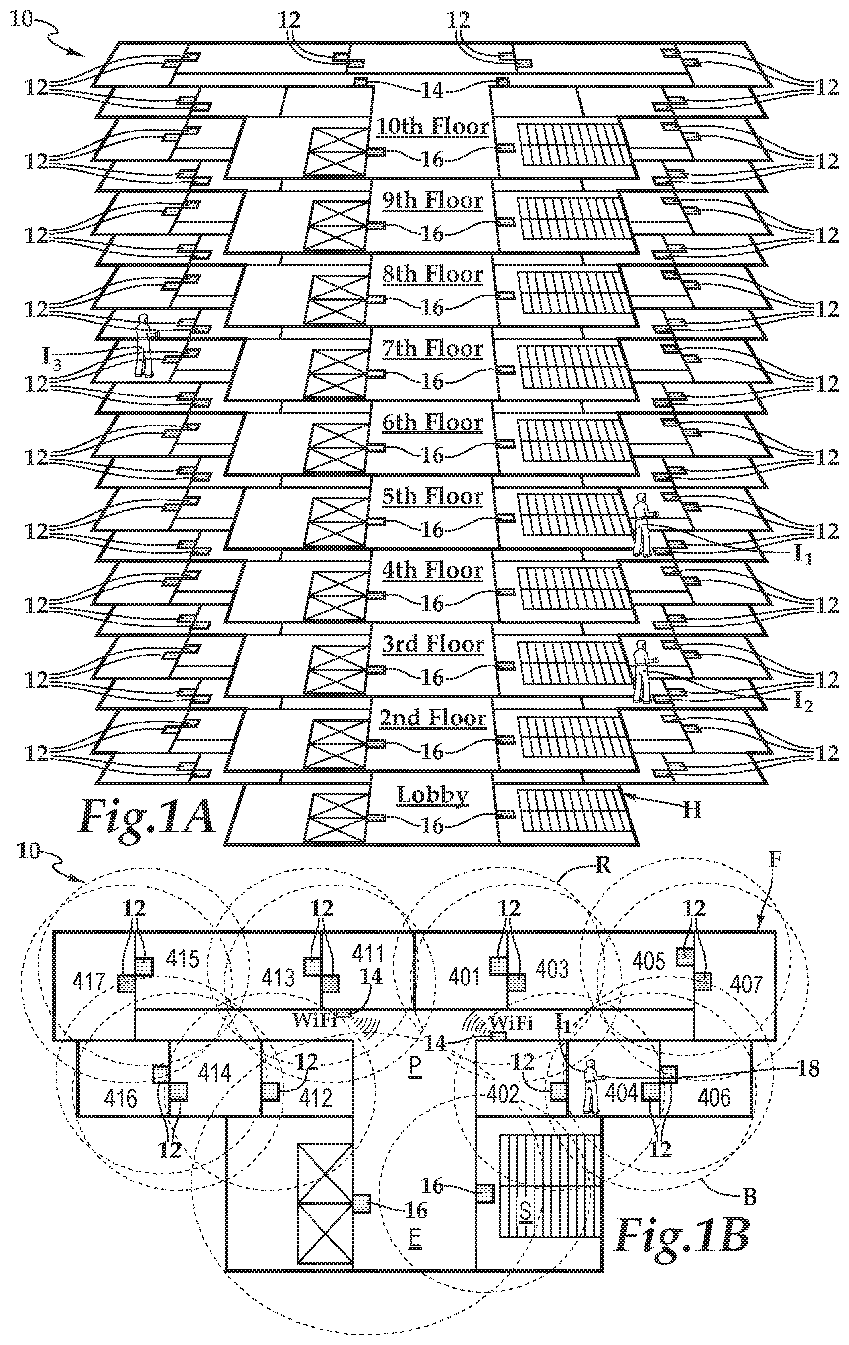 Patent US12328454 — Thermostat, system and method for providing awareness in a hospitality environment — Figure 1