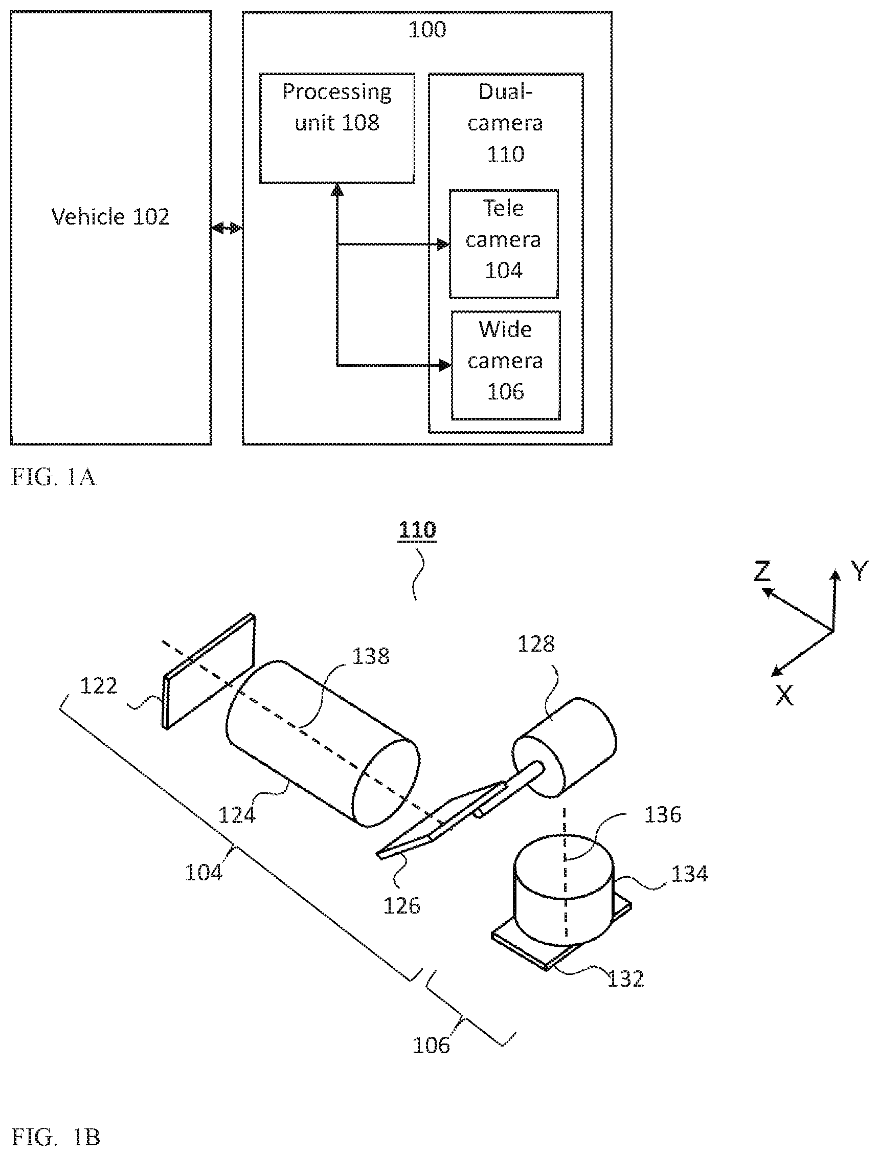 Patent US12328523 Figure 1 – Cameras with scanning optical path folding elements for automotive or surveillance