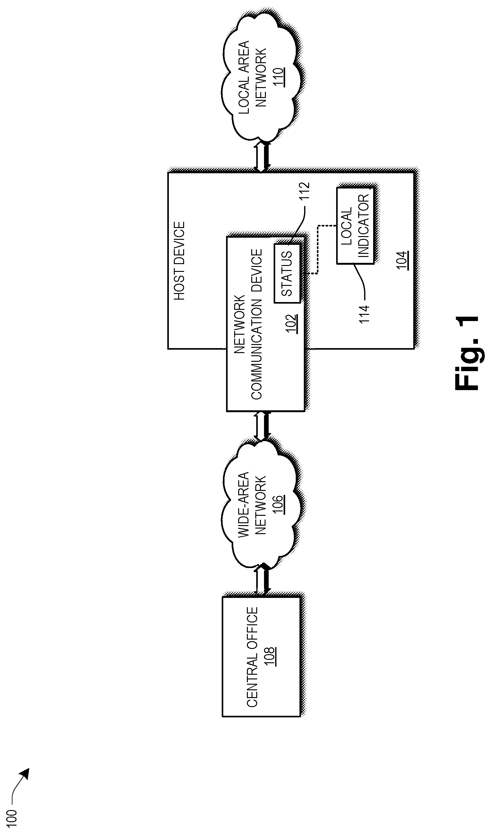 Patent US12328538 — Remote status indicators for pluggable device — Figure 1
