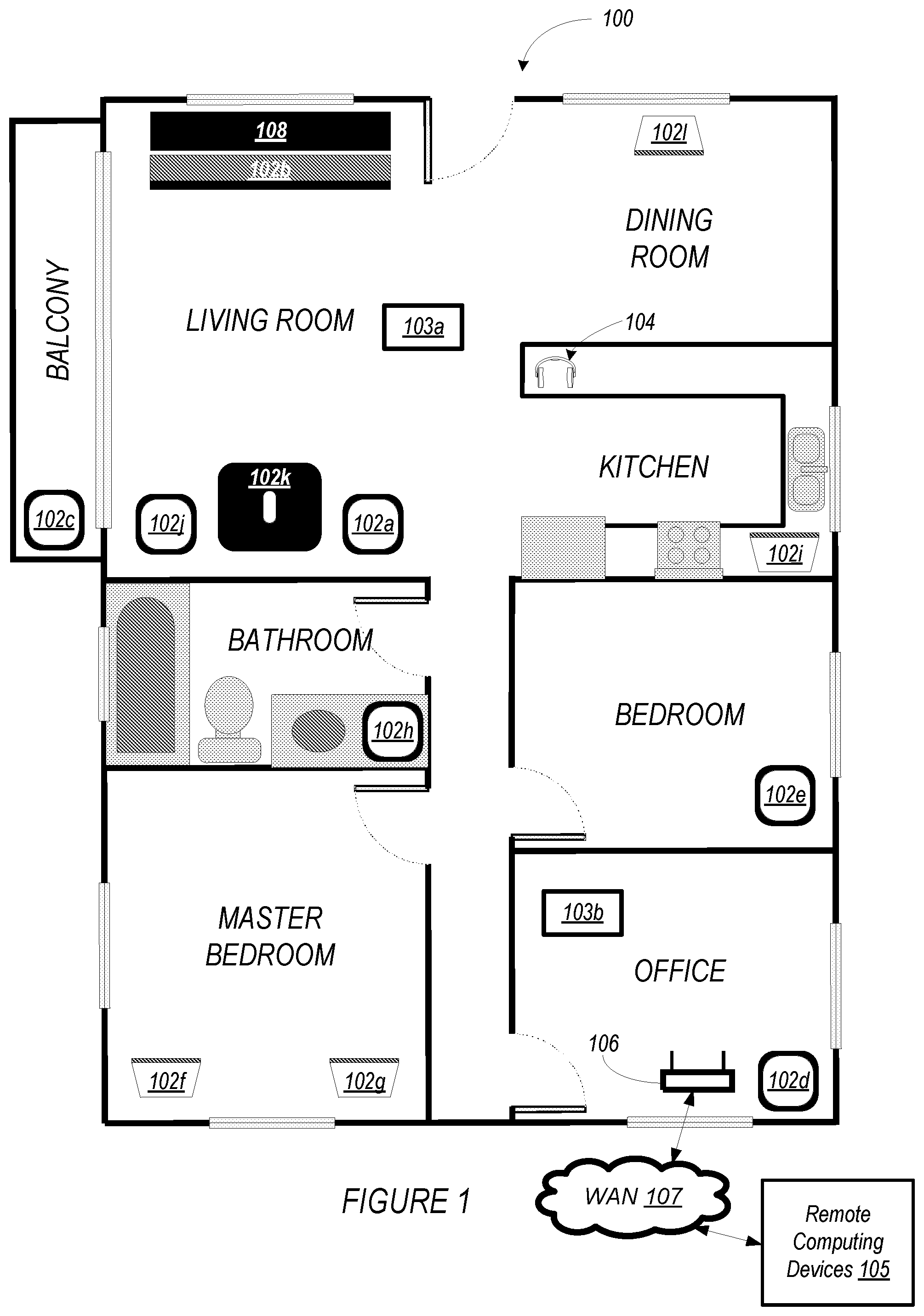 Patent US12328543 — Headphone interaction with media playback system — Figure 1