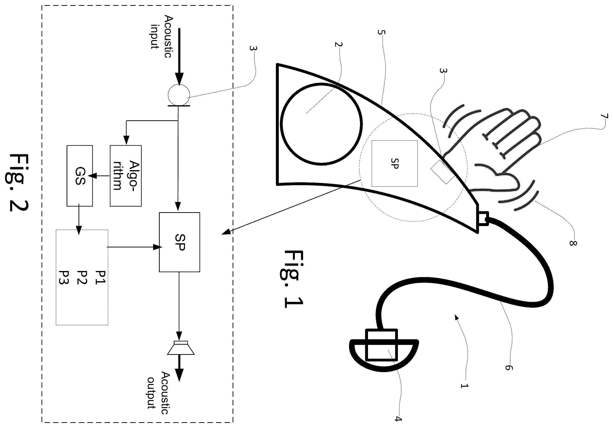 Patent US12328552 — Hearing aid with handsfree control — Figure 1
