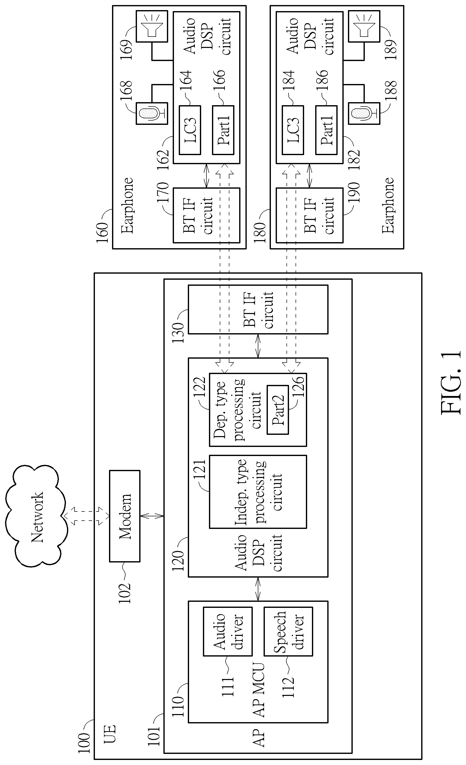 Patent US12328564 — Method and apparatus for performing audio enhancement with aid of timing control — Figure 1