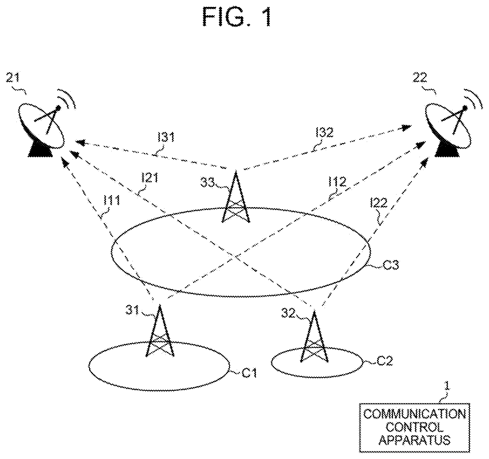 Patent US12328594 — Method and apparatus for determining base stations to be deployed based on interference values to stationary communication stations — Figure 1
