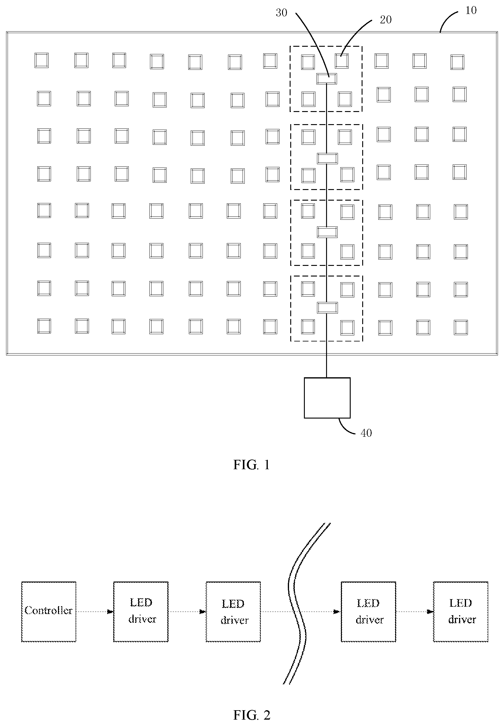 Patent US12328801 Figure 1 – LED control system and driver, data transmission method, electronic device, controller and storage medium