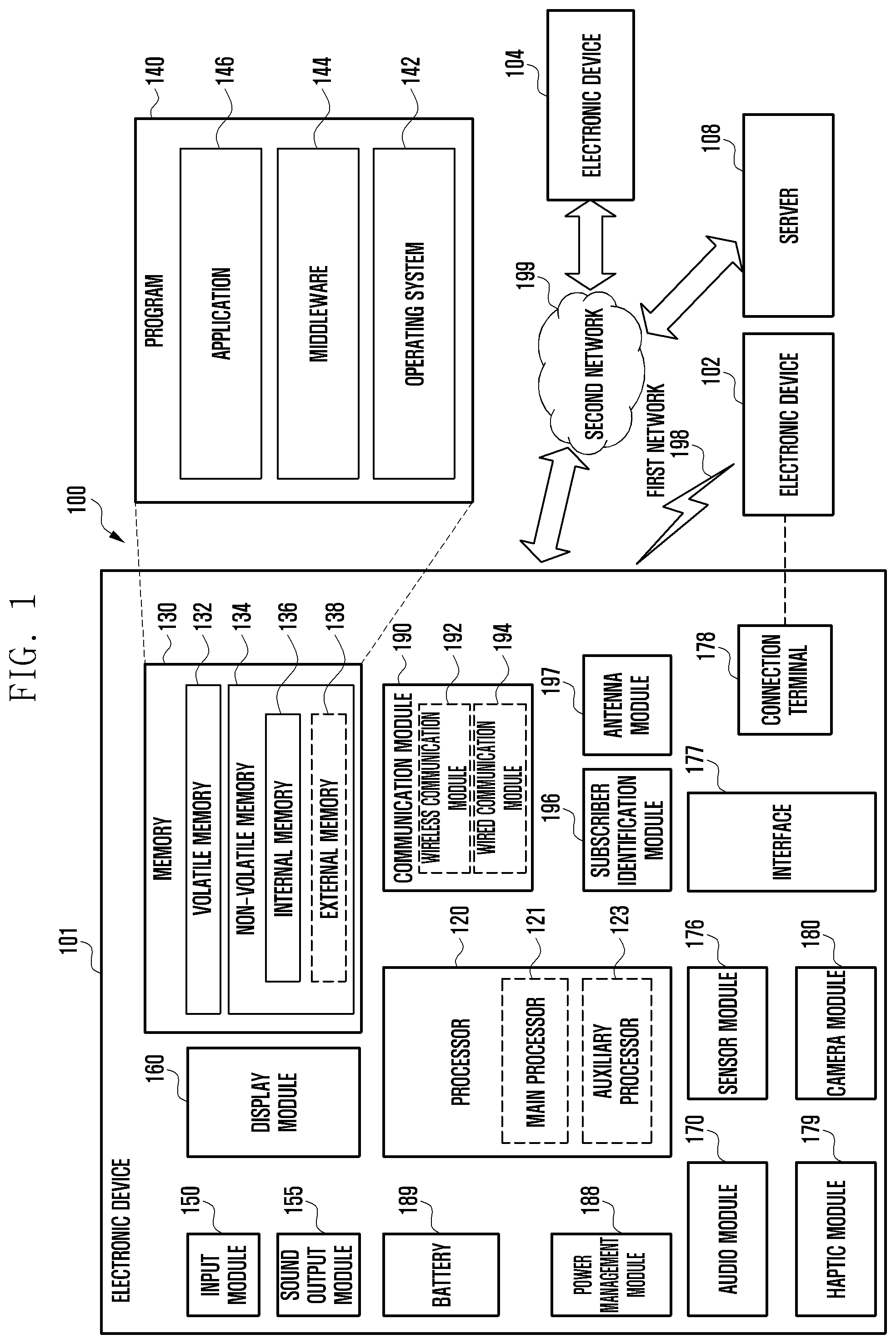 Patent US12328811 Figure 1 – Insulating member arrangement structure and electronic device including the same