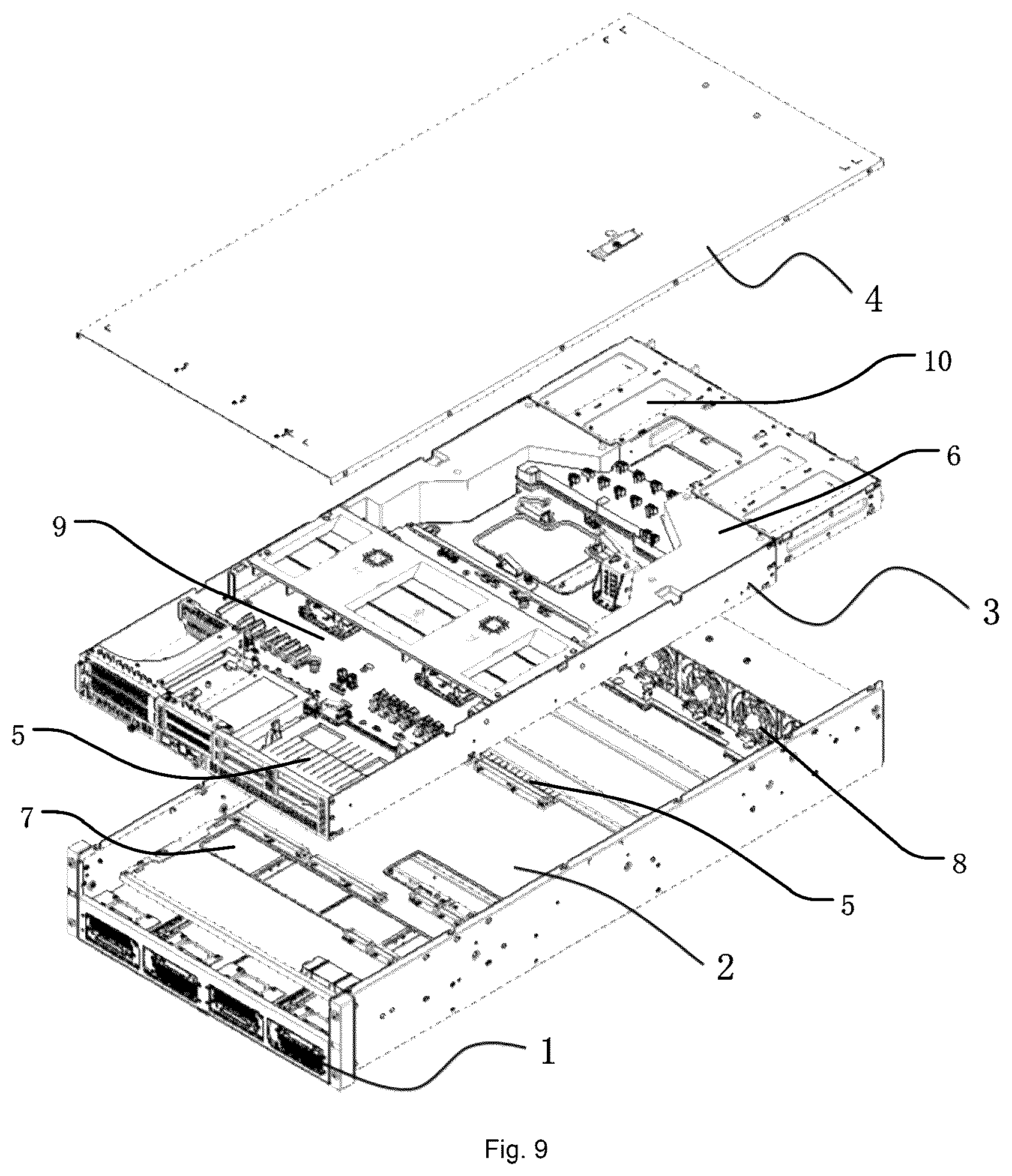 Patent US12328837 — Chassis architecture and server comprising same — Figure 1