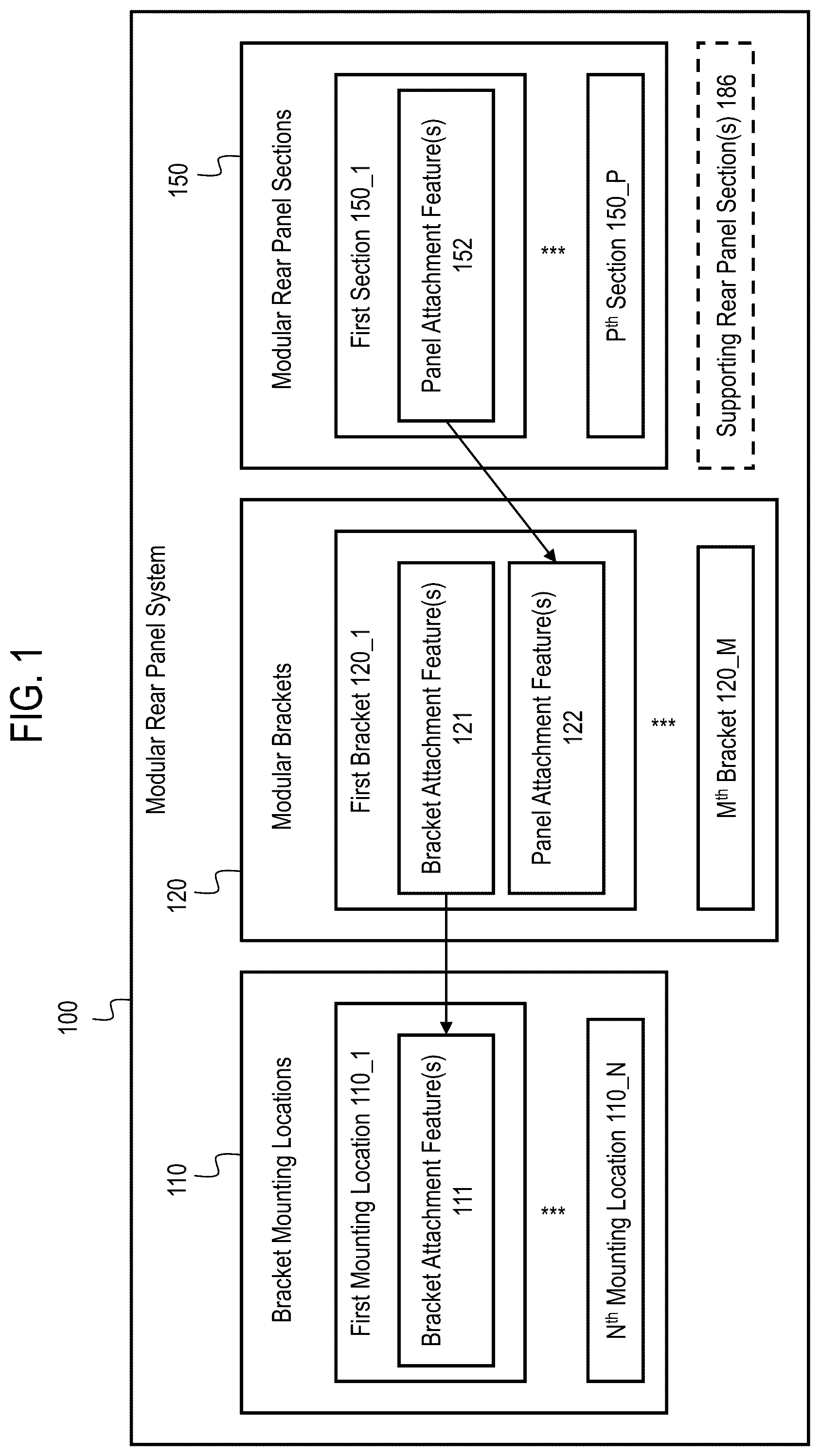 Patent US12328839 Figure 1 – Modular rear panel system for chassis of electronic device