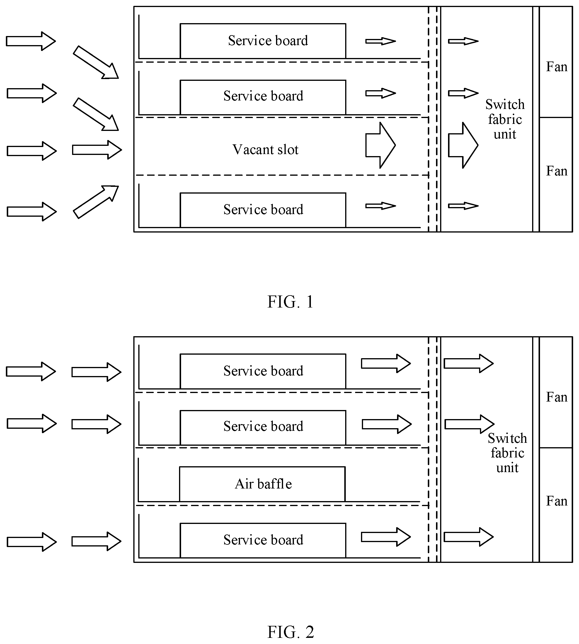 Patent US12328841 — Air deflection plug-in unit, cabinet, electronic device, and manufacturing method for air deflection plug-in unit — Figure 1