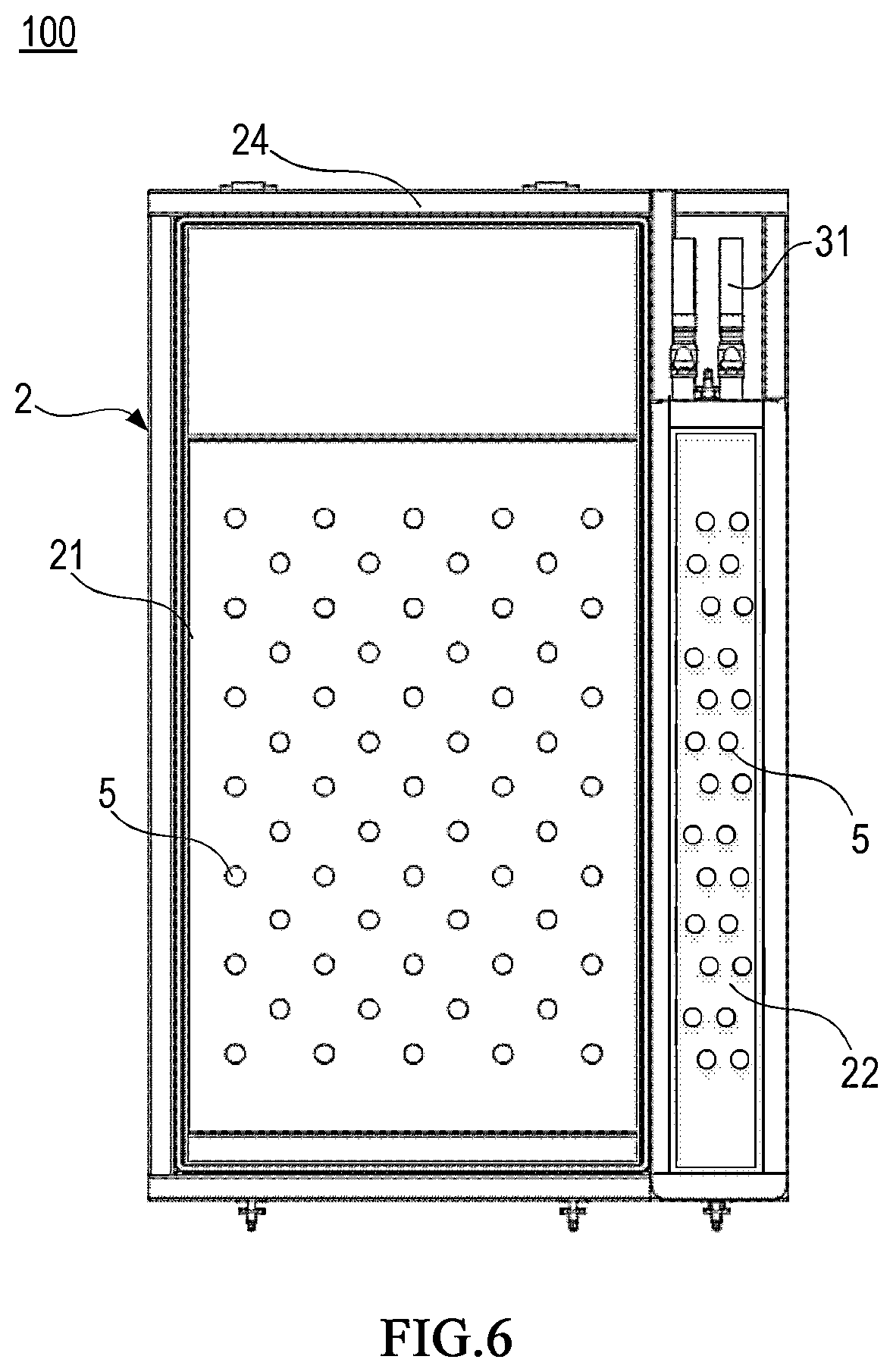 Patent US12328842 — Immersed liquid cooling apparatus and liquid cooling system — Figure 1