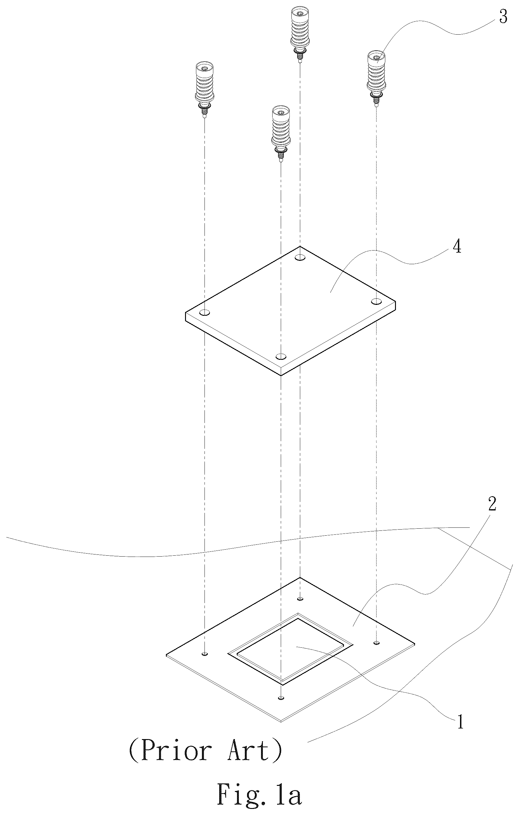 Patent US12328844 — Structure for evenly applying forces on a heat dissipation fixing base — Figure 1