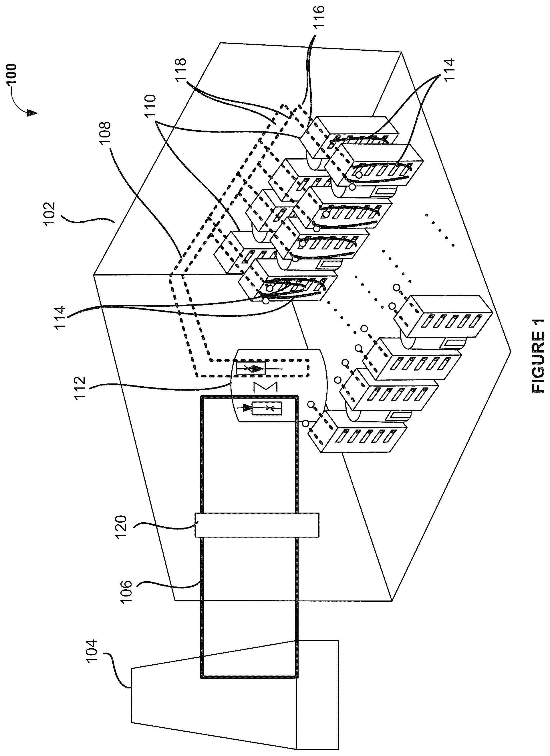 Patent US12328851 — Intelligent refrigerant-assisted liquid-to-air heat exchanger for datacenter cooling systems — Figure 1