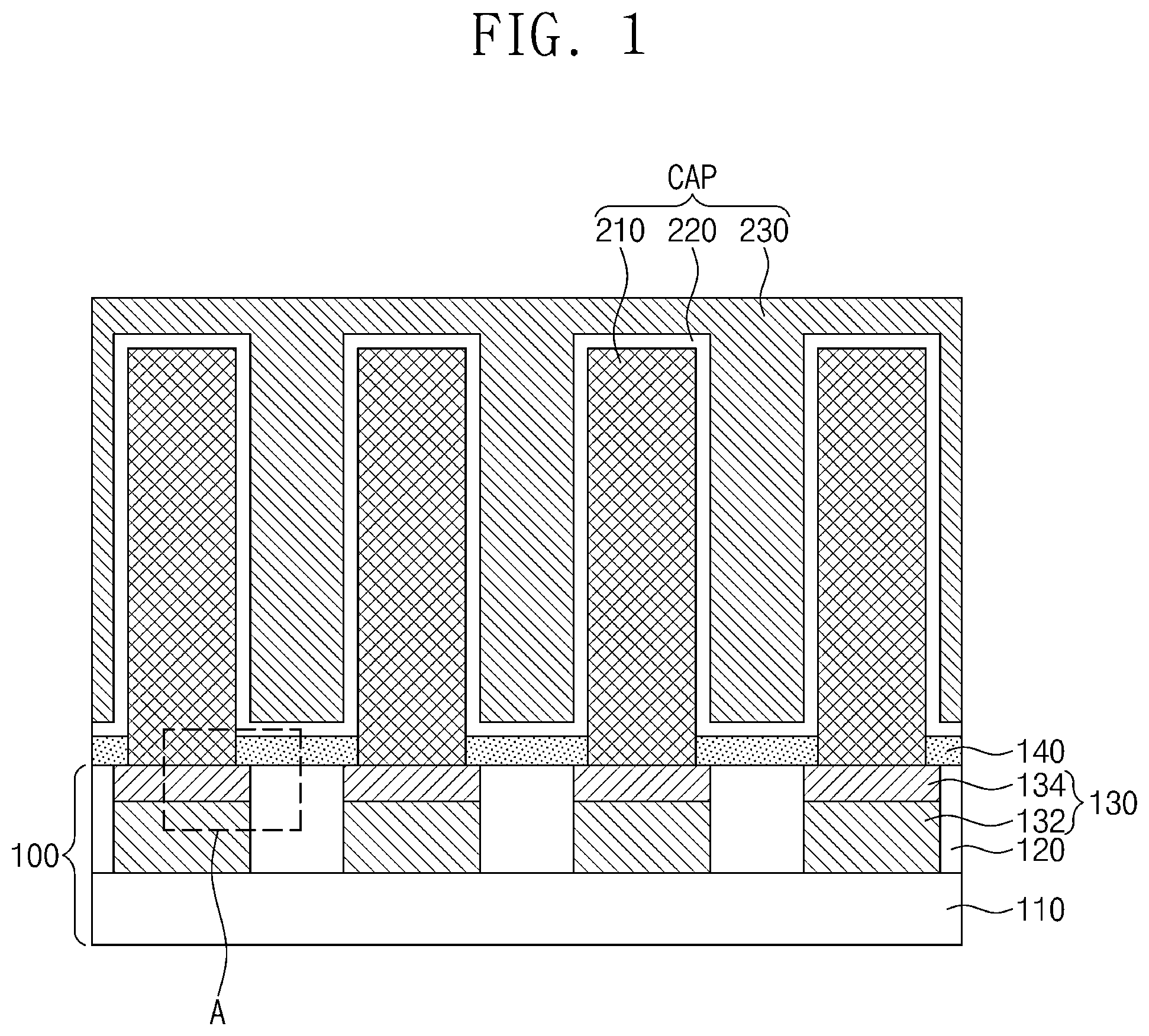 Patent US12328865 — Semiconductor device and method of fabricating the same — Figure 1