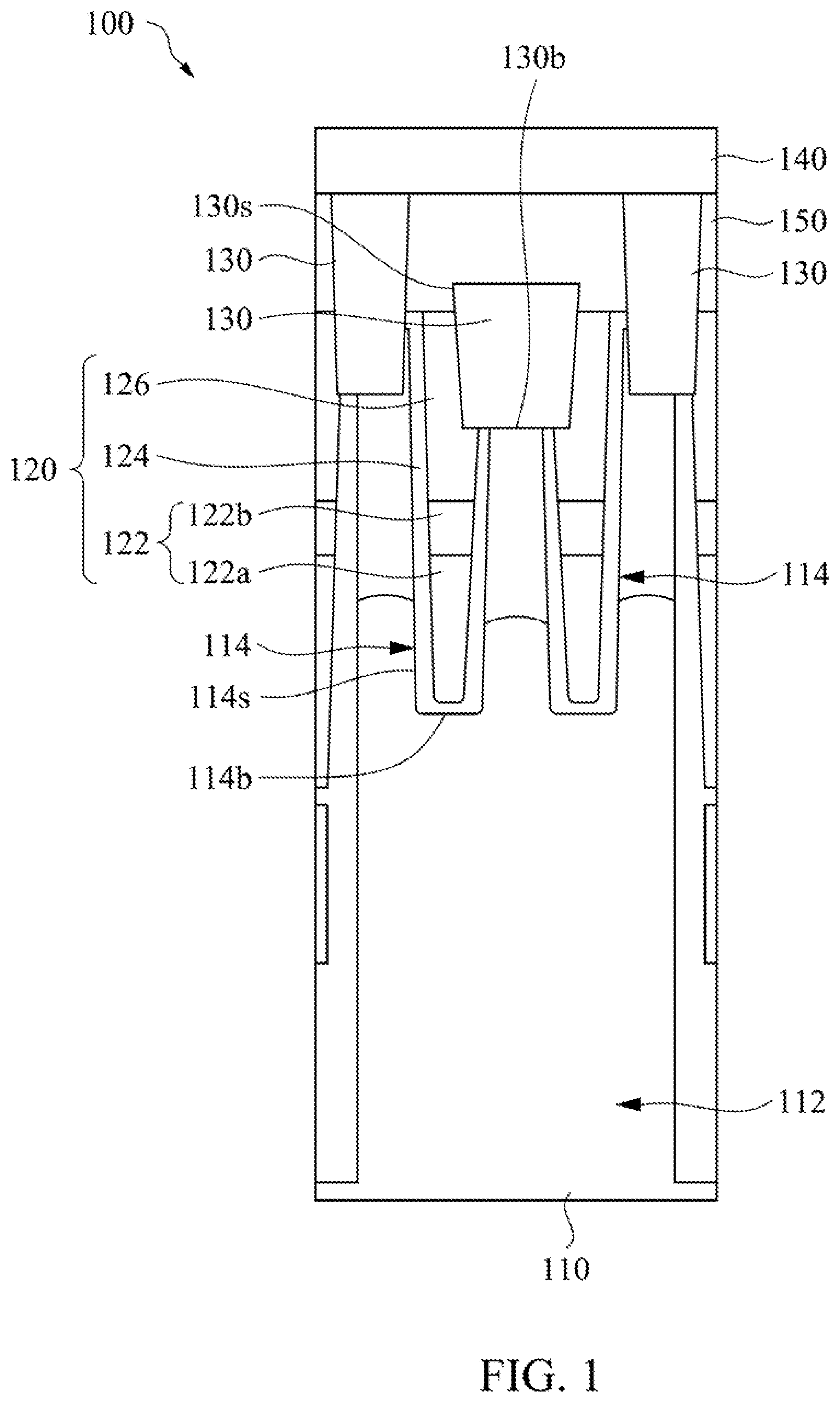 Patent US12328868 — Memory structure including low dielectric constant capping layer — Figure 1