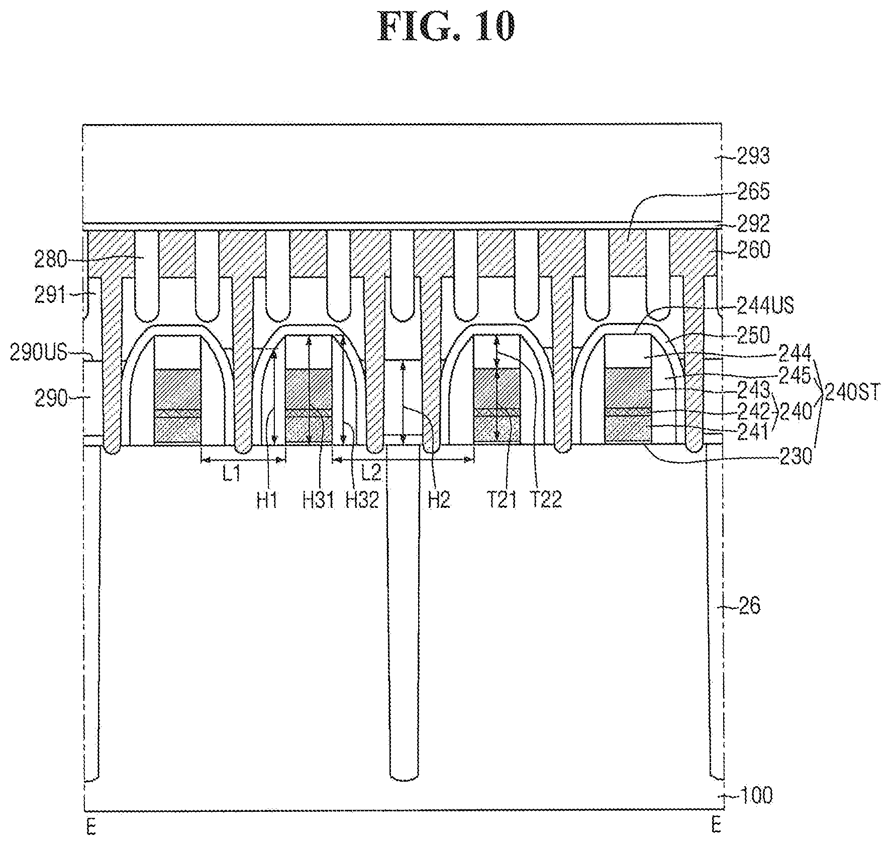 Patent US12328869 Figure 10 – Semiconductor memory devices and methods for fabricating the same