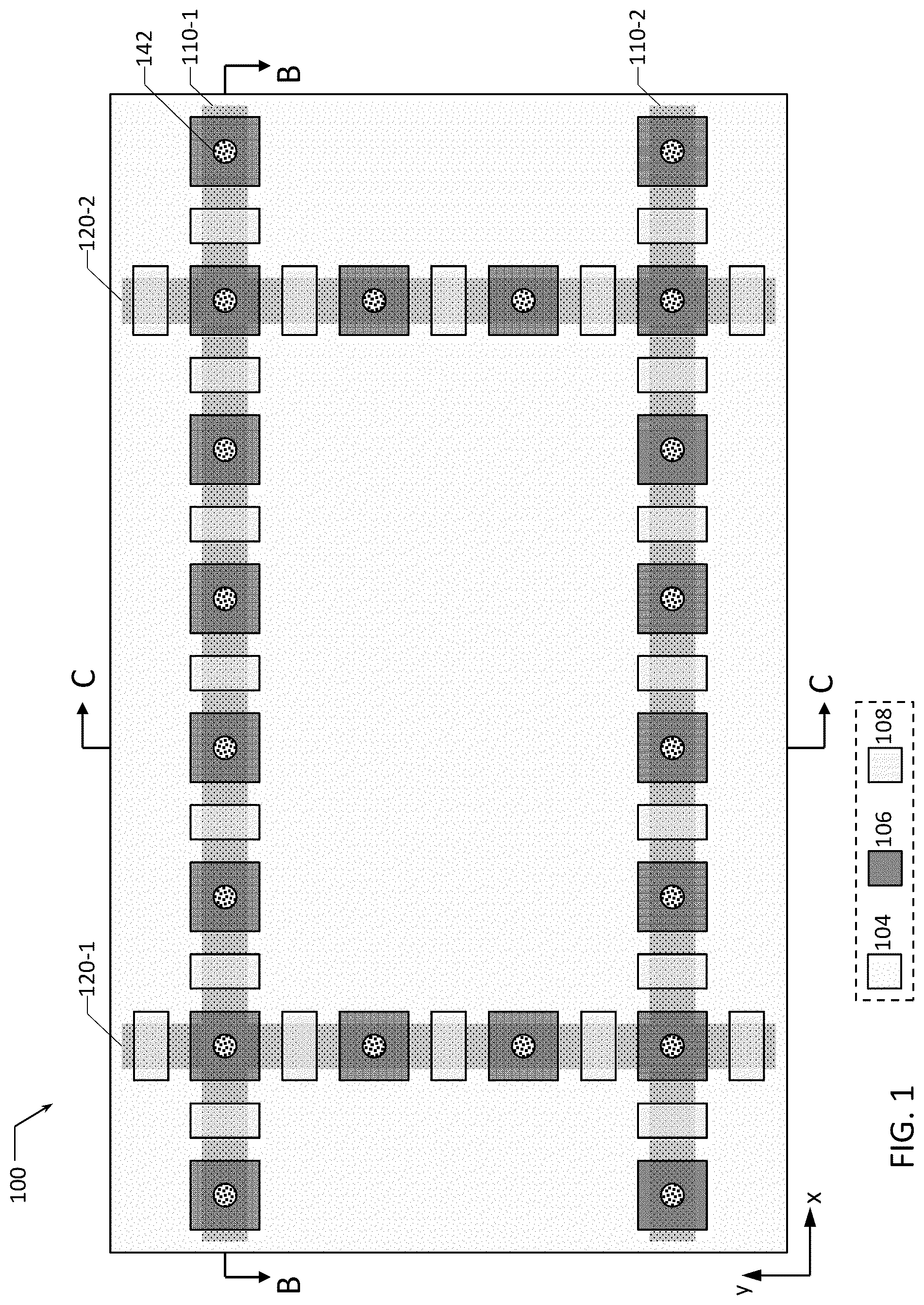 Patent US12328912 — Nanoribbon-based quantum dot devices — Figure 1