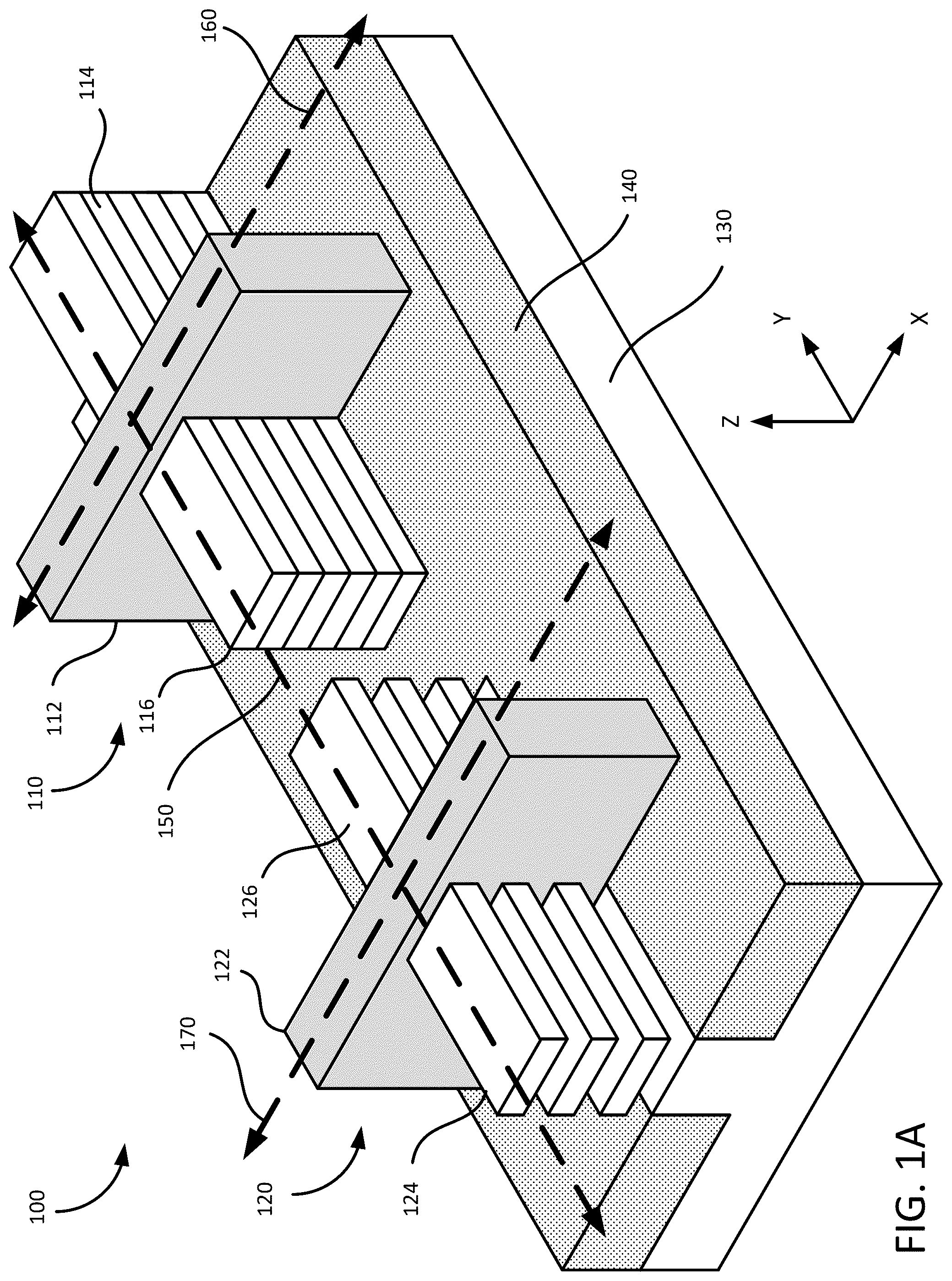Patent US12328935 — Integrated input output and logic device for nanosheet technology — Figure 1