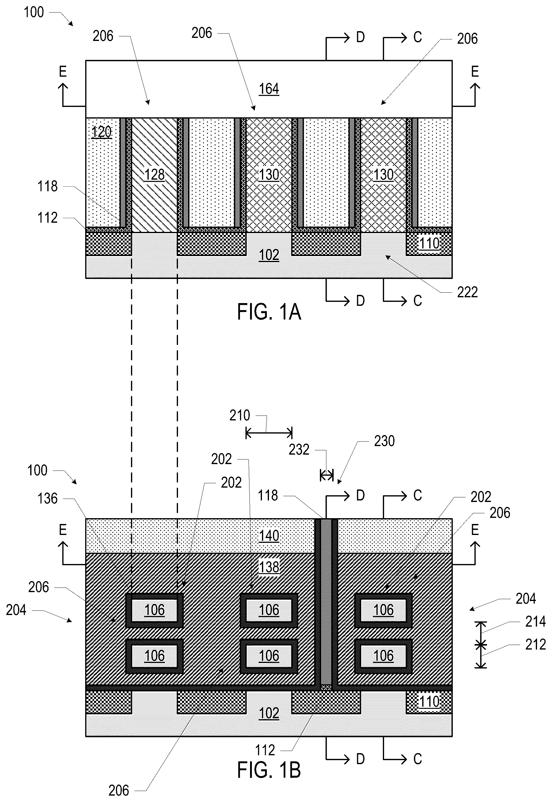 Patent US12328936 — Gate spacing in integrated circuit structures — Figure 1