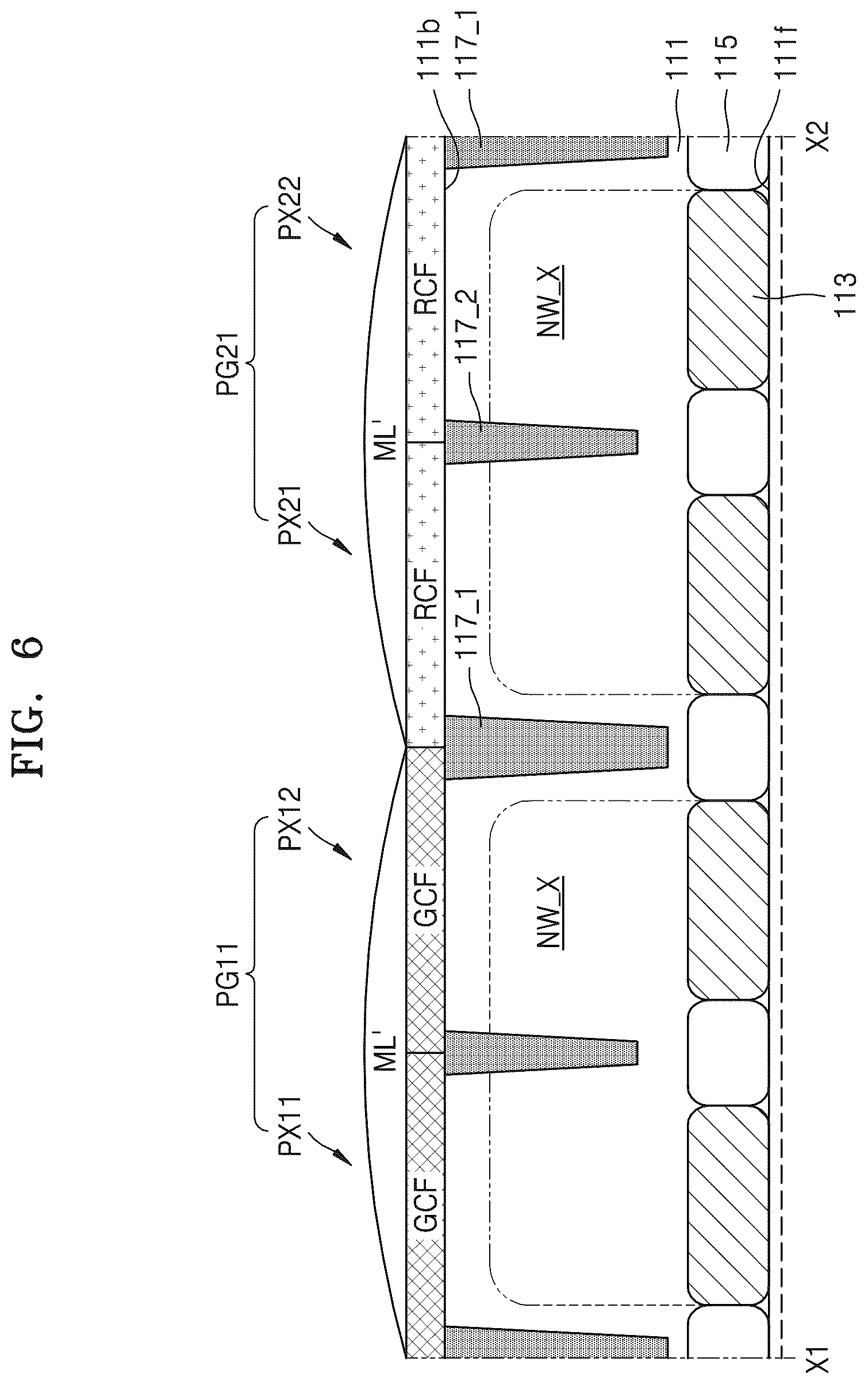 Patent US12328961 Figure 7 – Image sensor including shared pixels